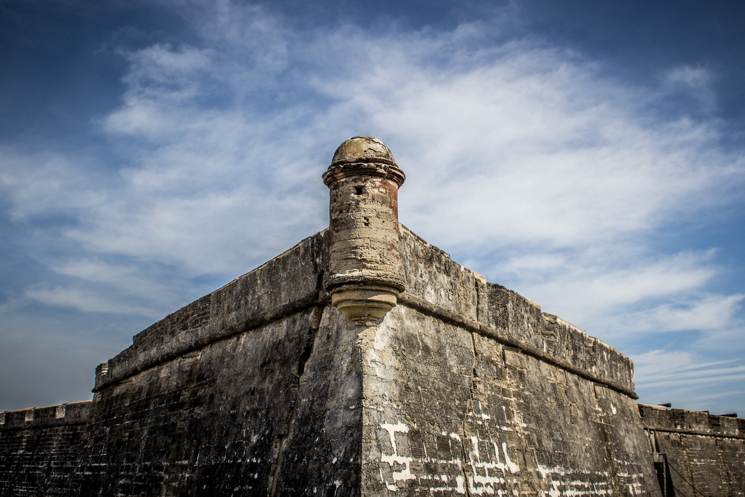 saint augustine, ancient, stone, ancient civilization, architecture, stone wall, no people, fort, old, national monument, history, usa, sky, stone material, HD Wallpaper