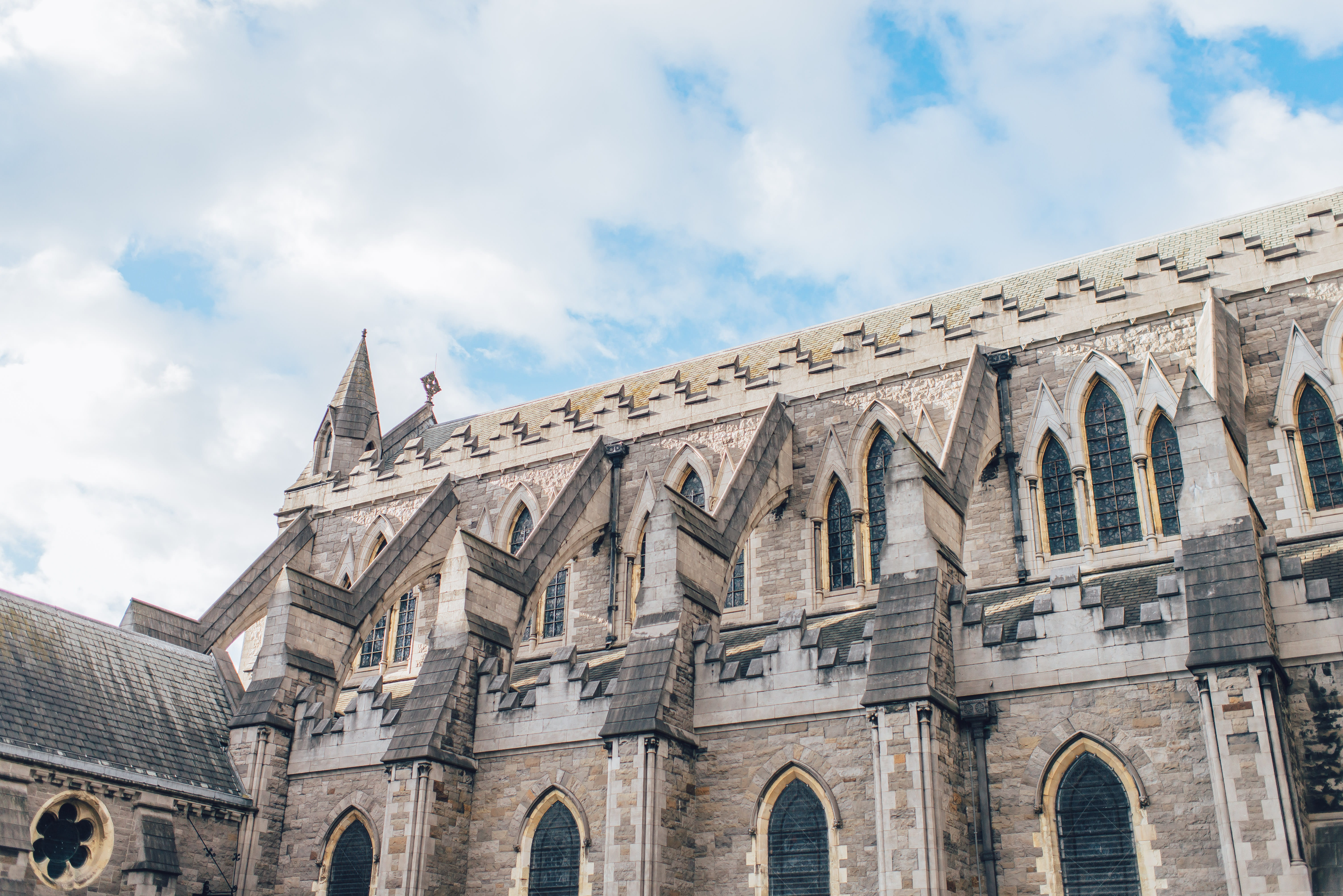 outdoors, arch, belief, structure, travel, grills, brown, spire, gothic style, italy, day, church, religion, sky, 5K, black metal, old, concrete, architectural, HD Wallpaper