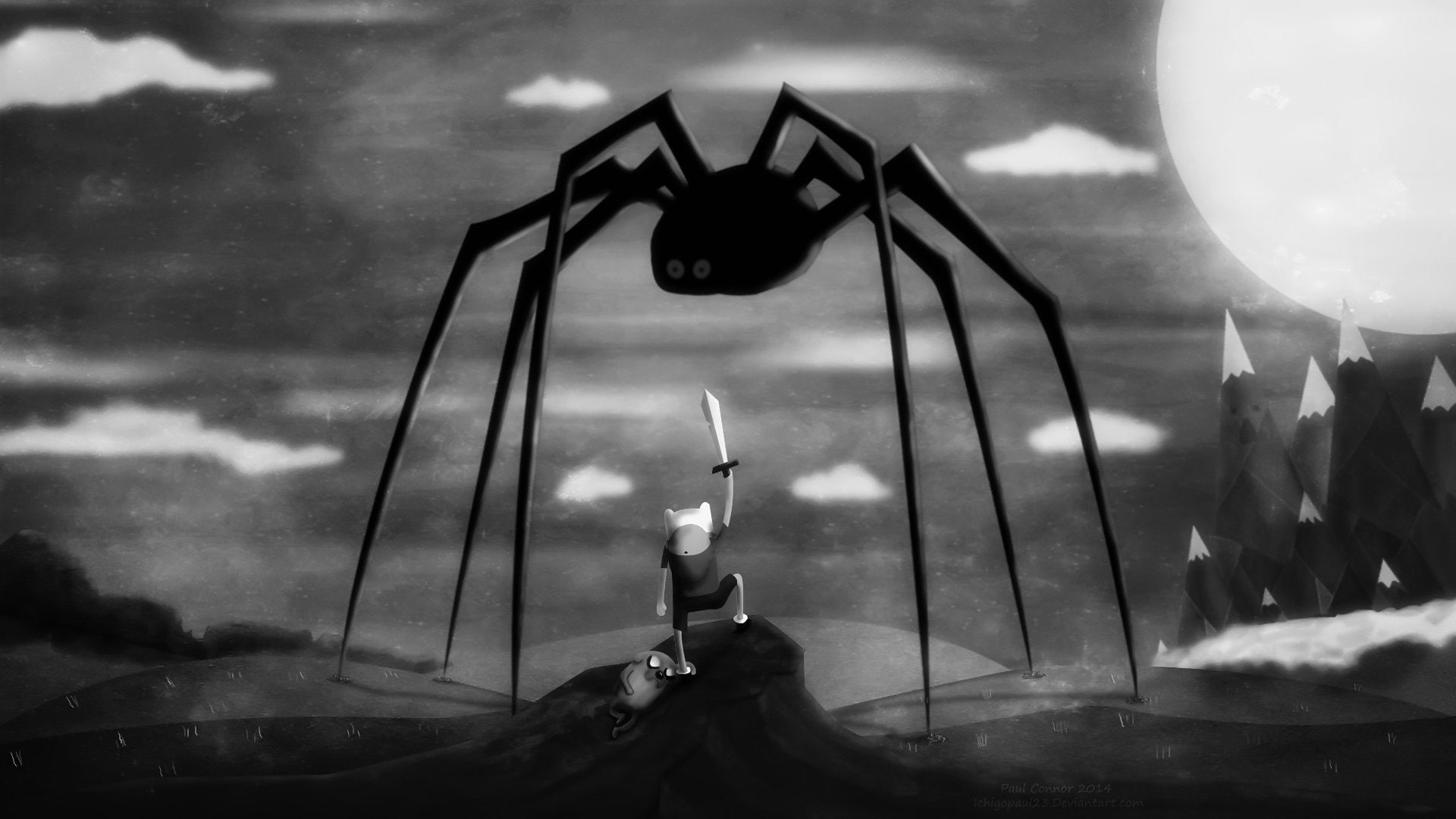 Finn (Adventure Time), TV Show, Limbo (Video Game), 1080P, Adventure Time, Crossover, Jake (Adventure Time), HD Wallpaper