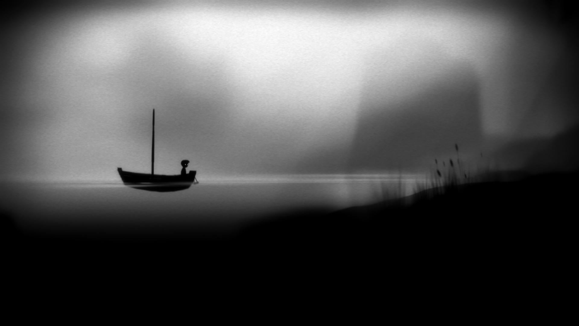silhouette, creepy, outdoors, 1080P, nautical vessel, mode of transportation, boat, water, sailboat, horror, sky, Limbo, transportation, fear, sea, spooky, HD Wallpaper