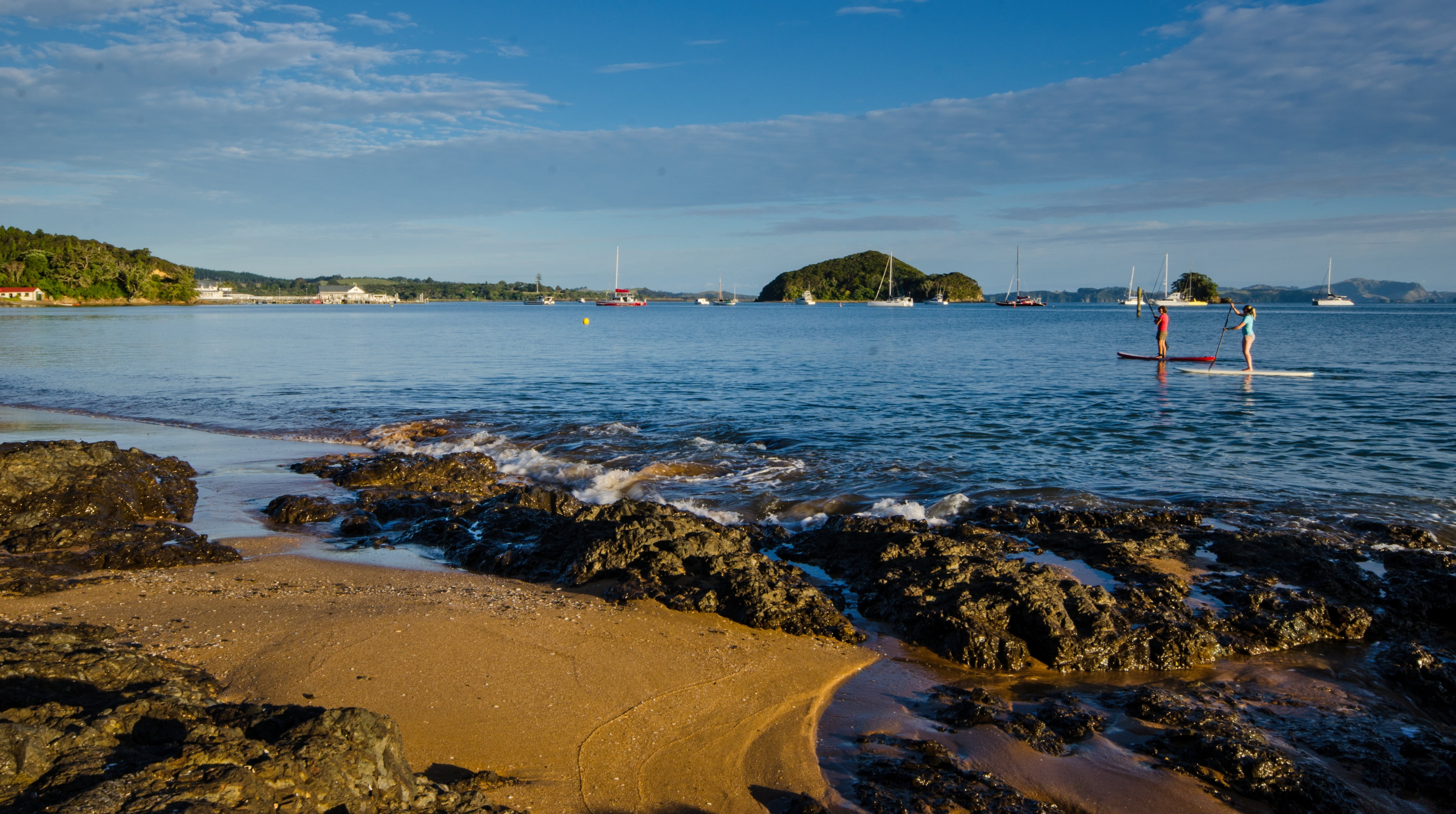 land, women, sea, new zealand, vacations, rock, real people, islands, solid, 4K, northland, tranquility, russell, tranquil scene, coastline, bay, tourist, HD Wallpaper
