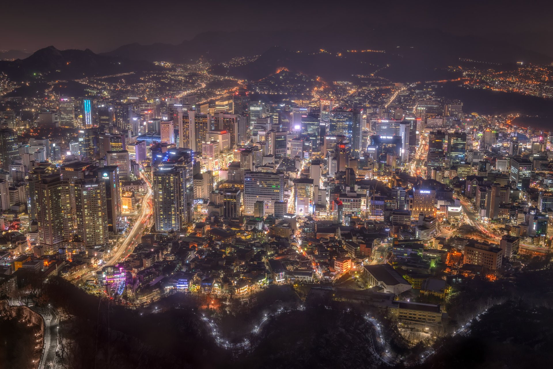 Cities, 1080P, Cityscape, Seoul, Night, Megapolis, Korea, HD Wallpaper
