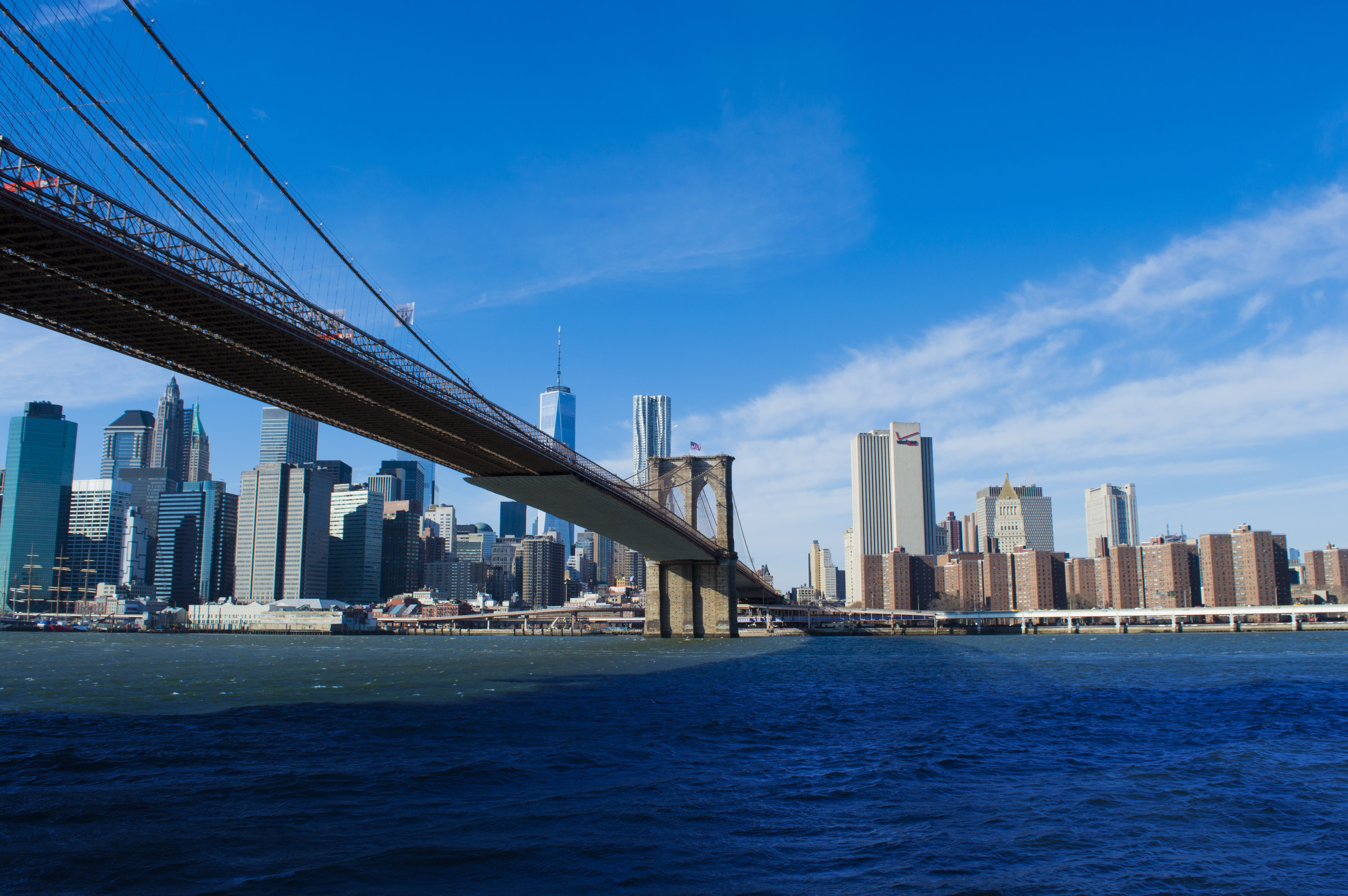 nyc, uSA, river, manhattan, state, manhattan - New York City, office building exterior, lower Manhattan, famous Place, new York State, tall - high, tower, HD Wallpaper