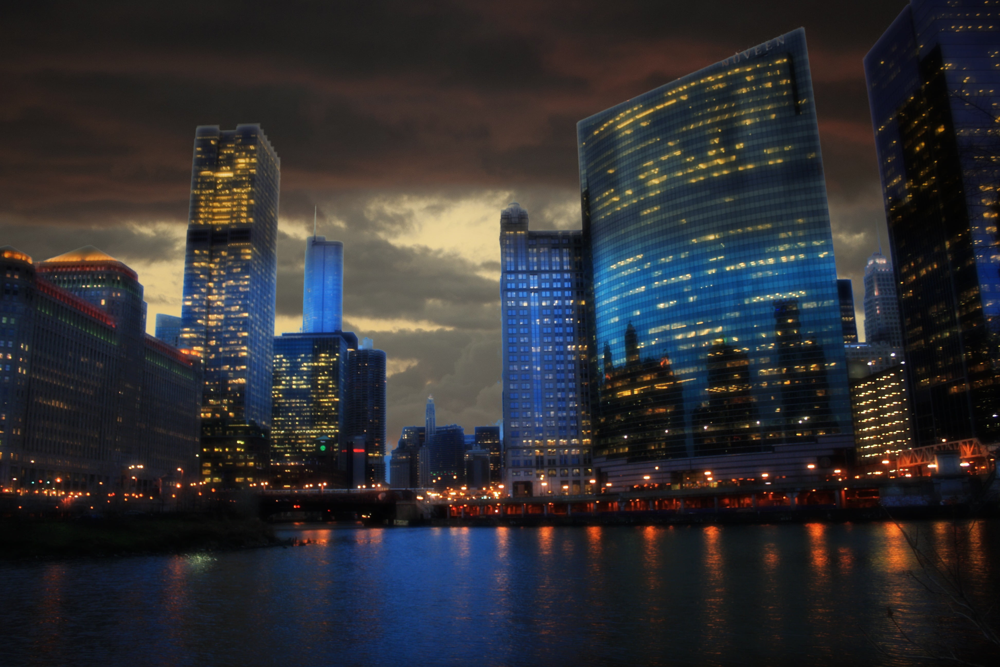 outside, scenic, usa, blue, tourism, tourist magnet, architecture, tower, outdoors, office Building, downtown District, cityscape, reflection, building Exterior, HD Wallpaper