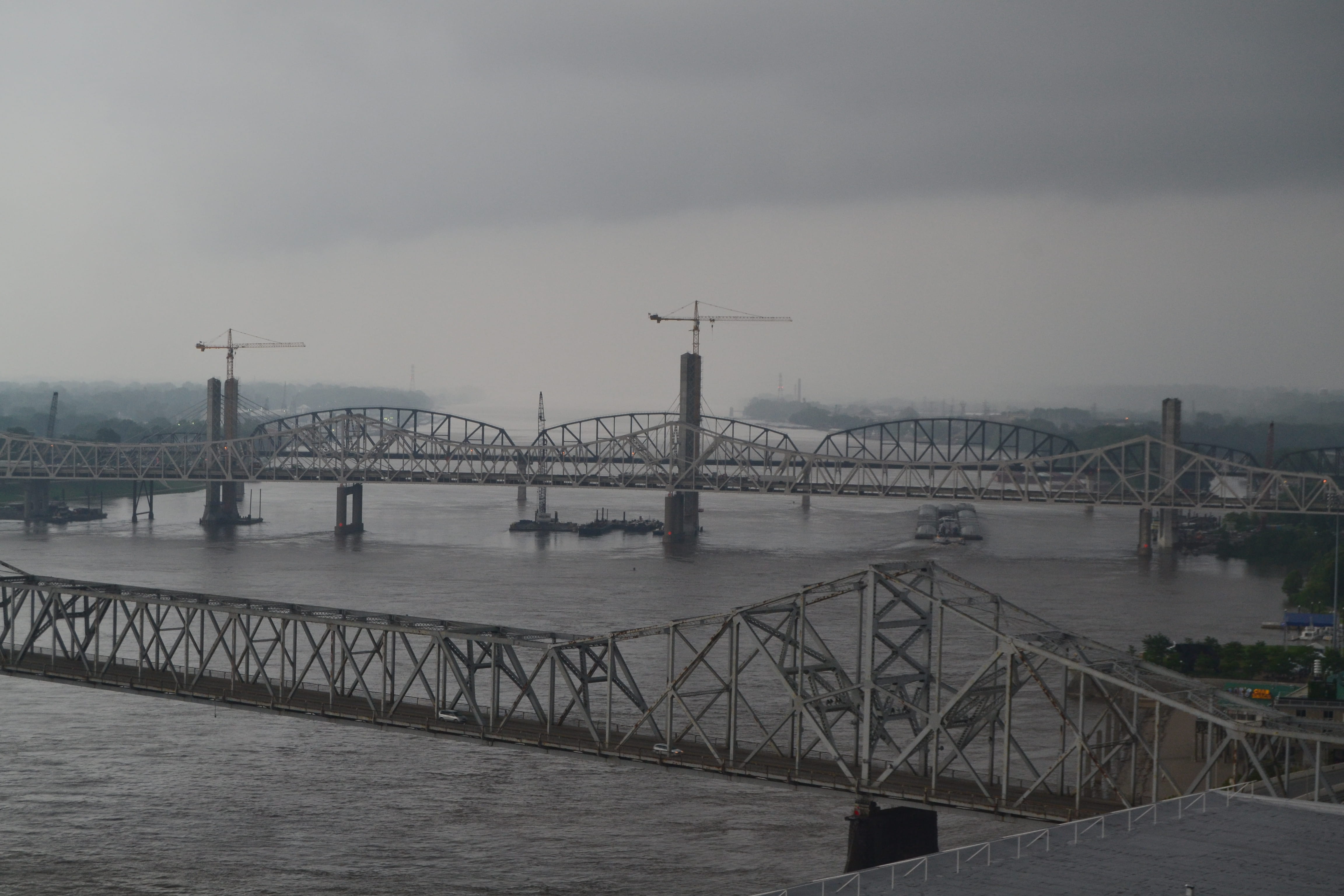 building exterior, travel destinations, louisville, day, 4K, engineering, long, dusk, united states, bay, river, outdoors, transportation, nature, ohio river, HD Wallpaper
