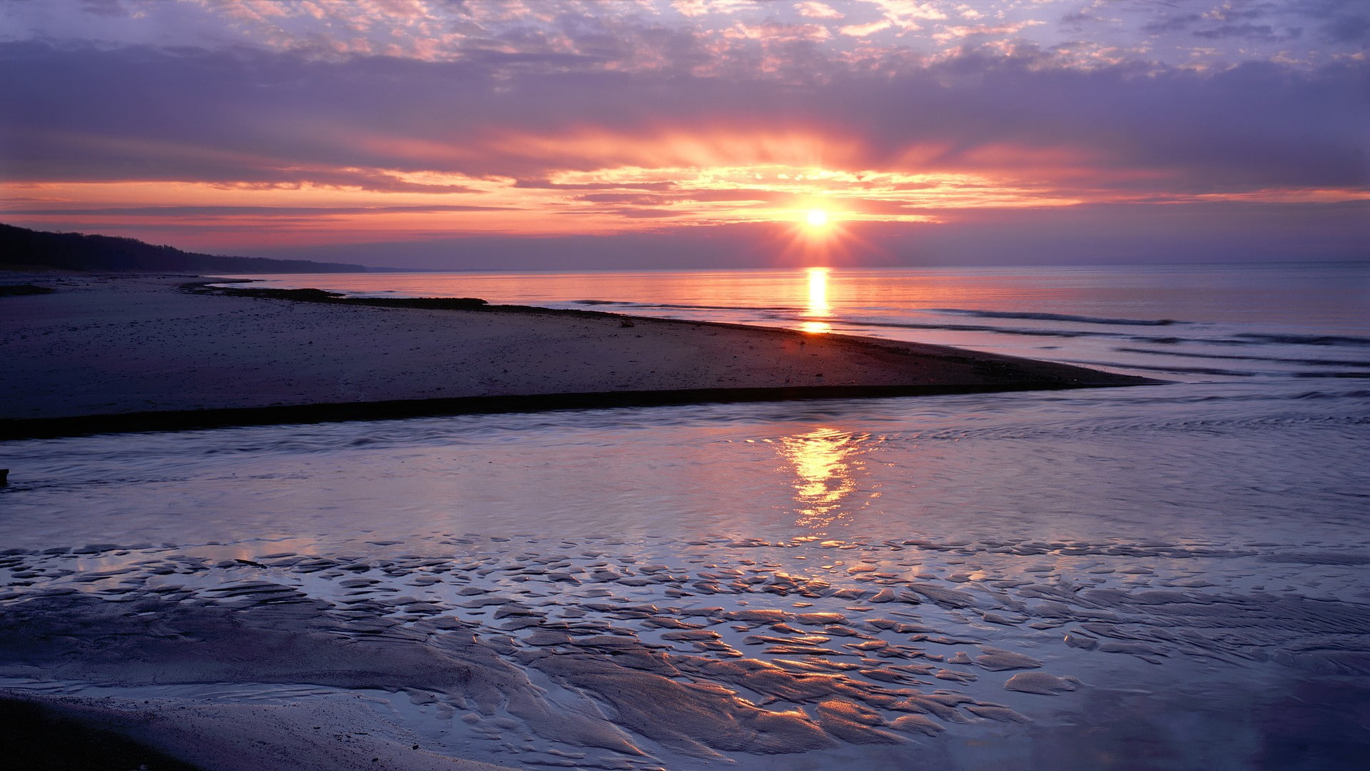 sunsets, Lake Michigan, michigan, park, art, 1080P, lakes, nature, dunes, hd, x, lake, HD Wallpaper