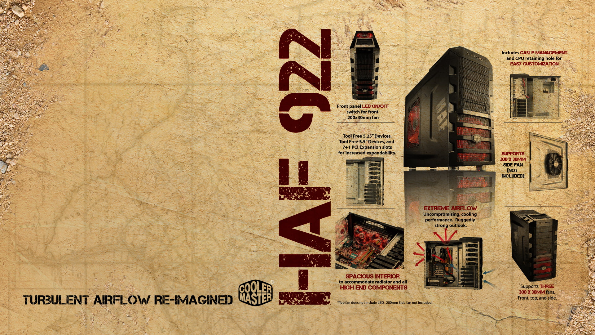 cooler master, metal cabinet, 1080P, red, logo, HD Wallpaper