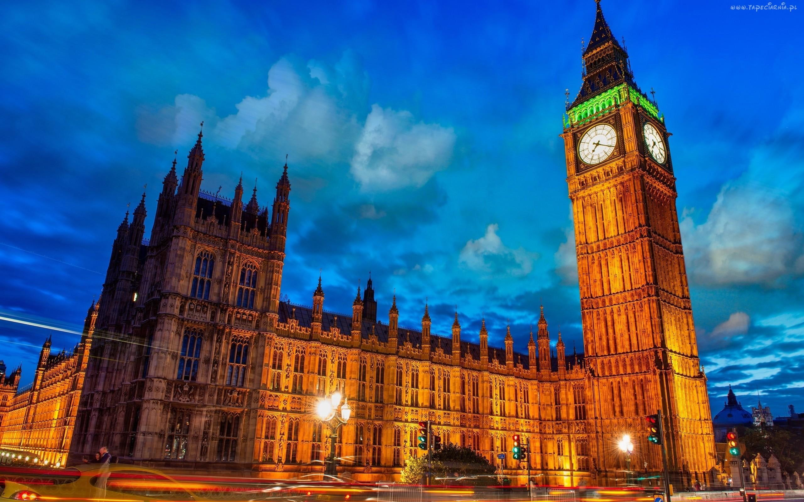 london, westminster, clock, lights, ben, big, 2K, building, tower, HD Wallpaper