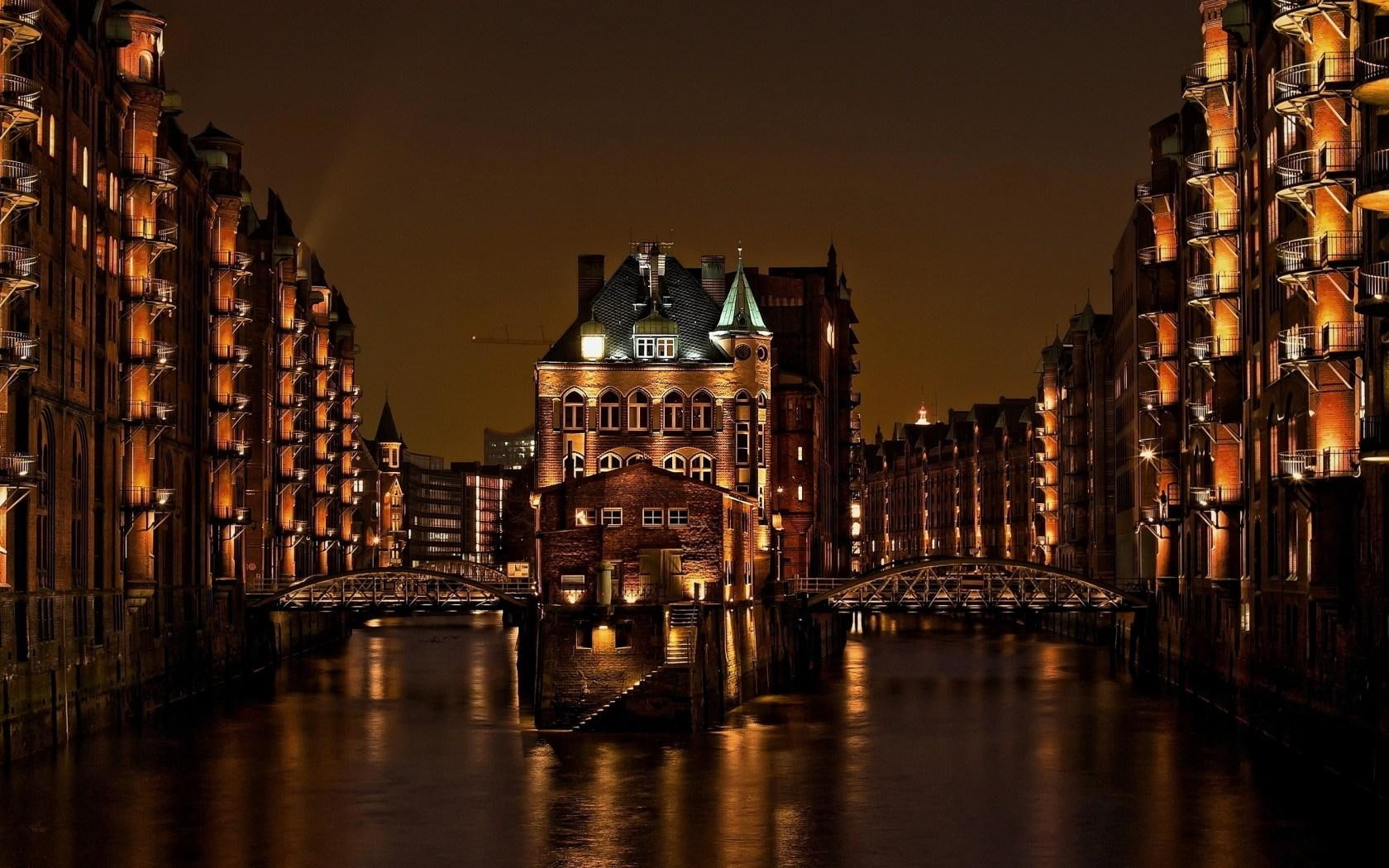 speicherstadt, city, hamburg, 720P, germany, HD Wallpaper