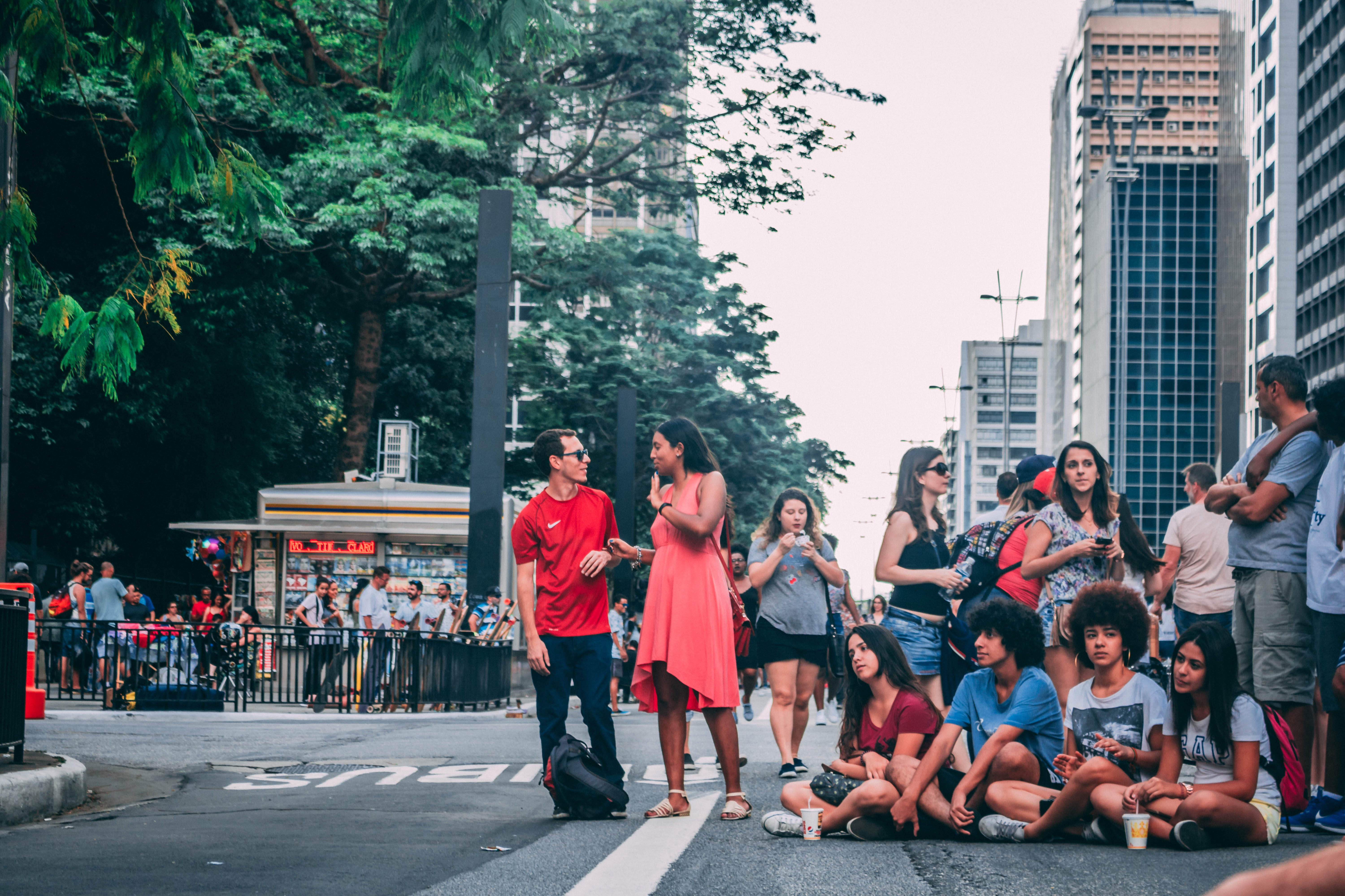 plant, 5K, outdoors, lifestyles, leisure activity, large group of people, sao paulo, street, people, urban, gathering, crowd, tree, nature, day, women, HD Wallpaper