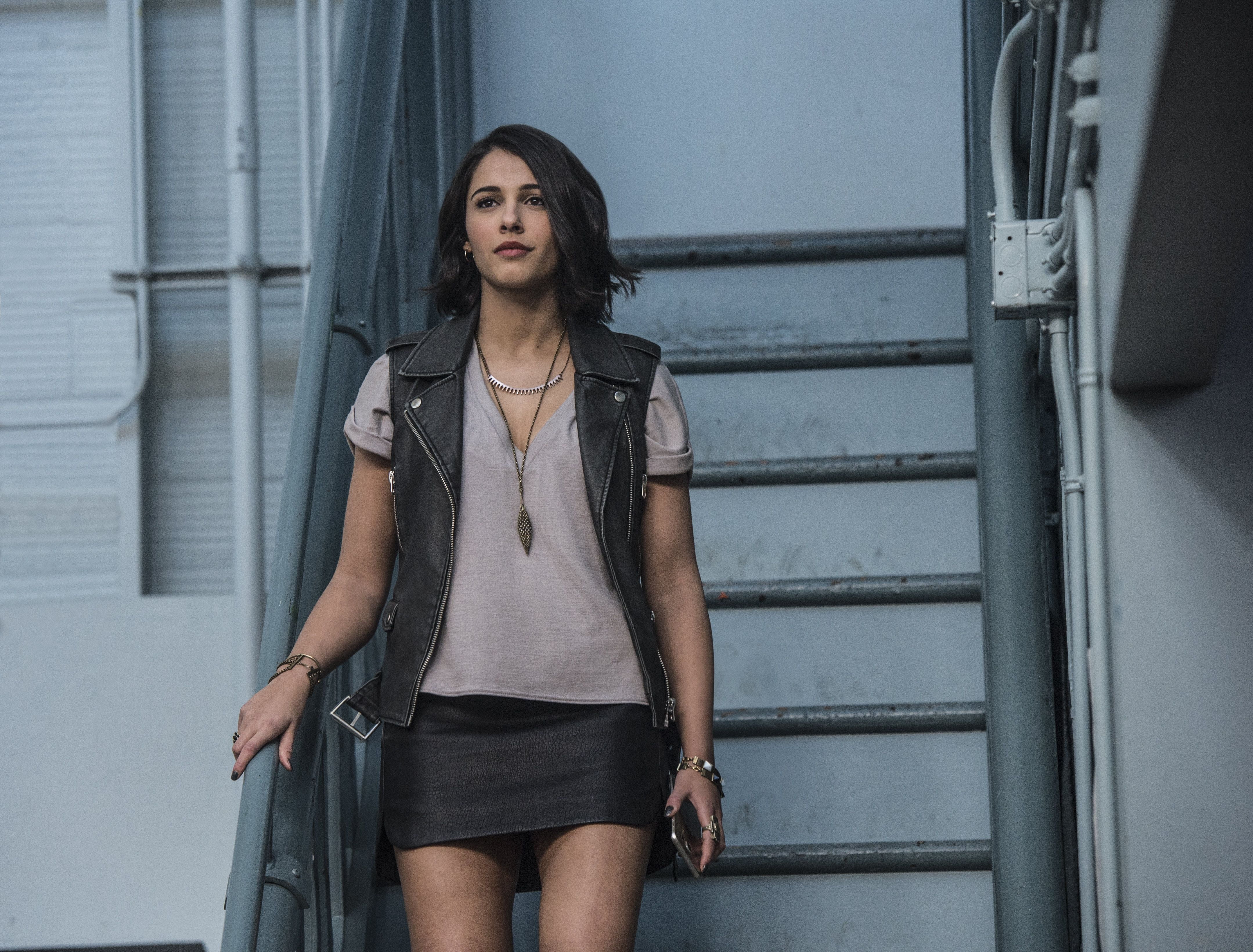 4K, Naomi Scott, women, brunette, actress, Power Rangers, short hair, film stills, HD Wallpaper