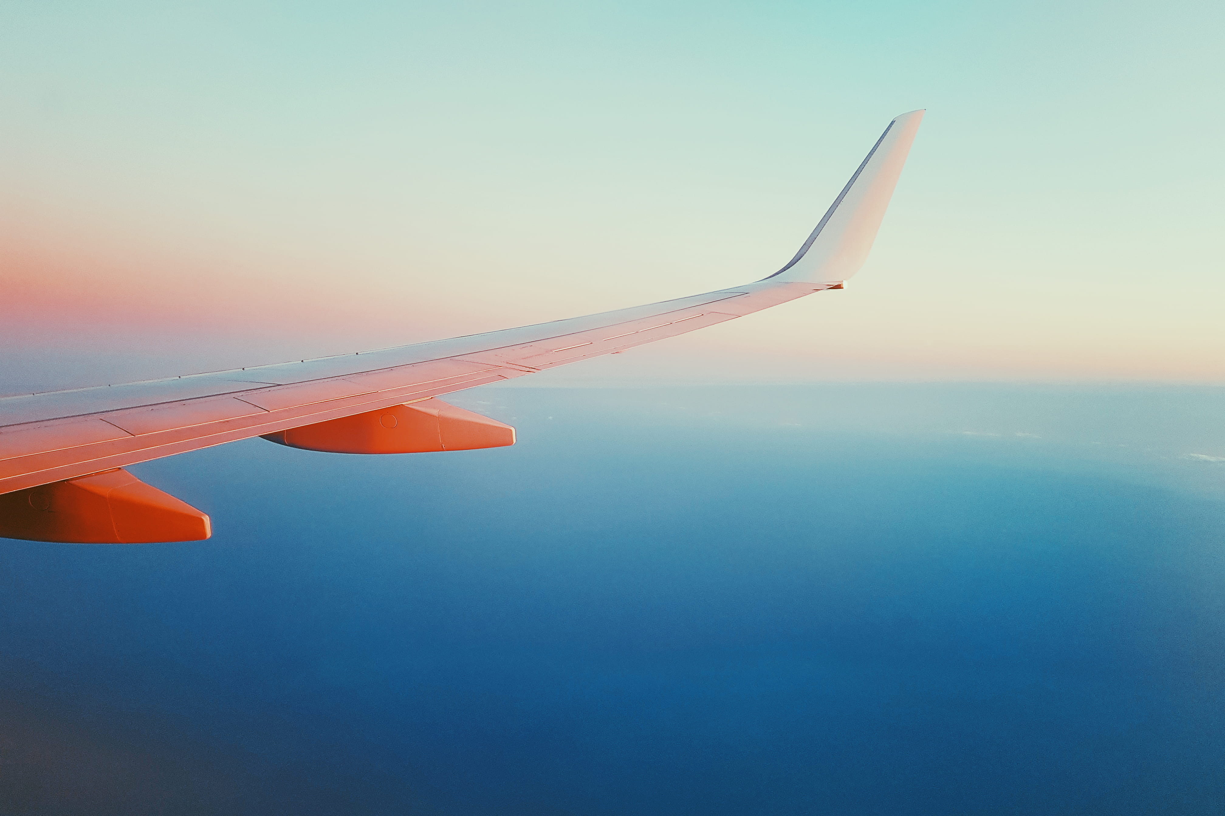 mid-air, mode of transportation, tranquil scene, flying, plane, airplane, air vehicle, blue, colour, nature, sea, from above, water, barcelona, fly, flight, HD Wallpaper