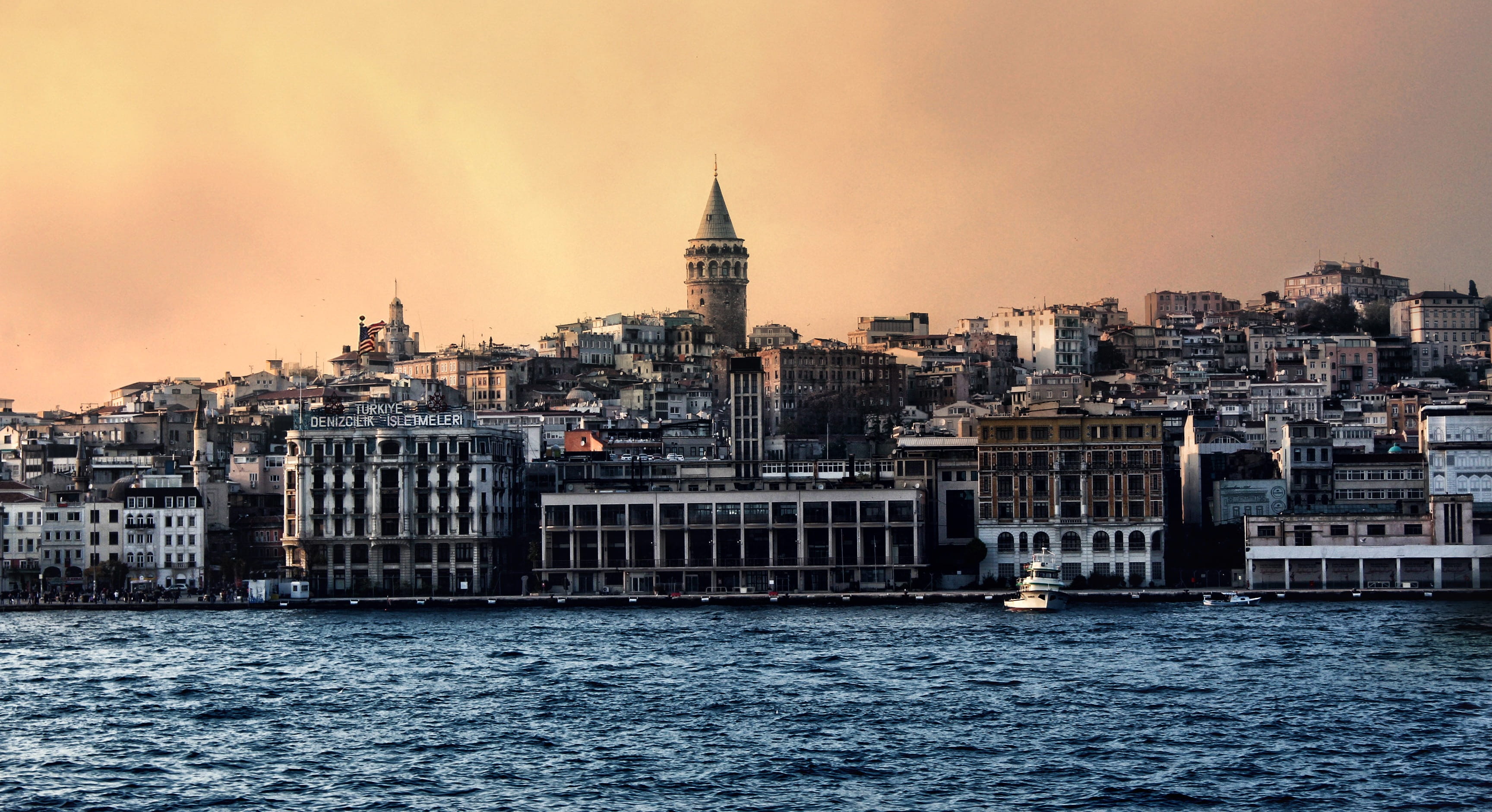 near, souvenir, nautical Vessel, city life, europe, sunset, famous Place, nese, city, transportation, landscape, urban Skyline, blue, harbor, building Exterior, HD Wallpaper