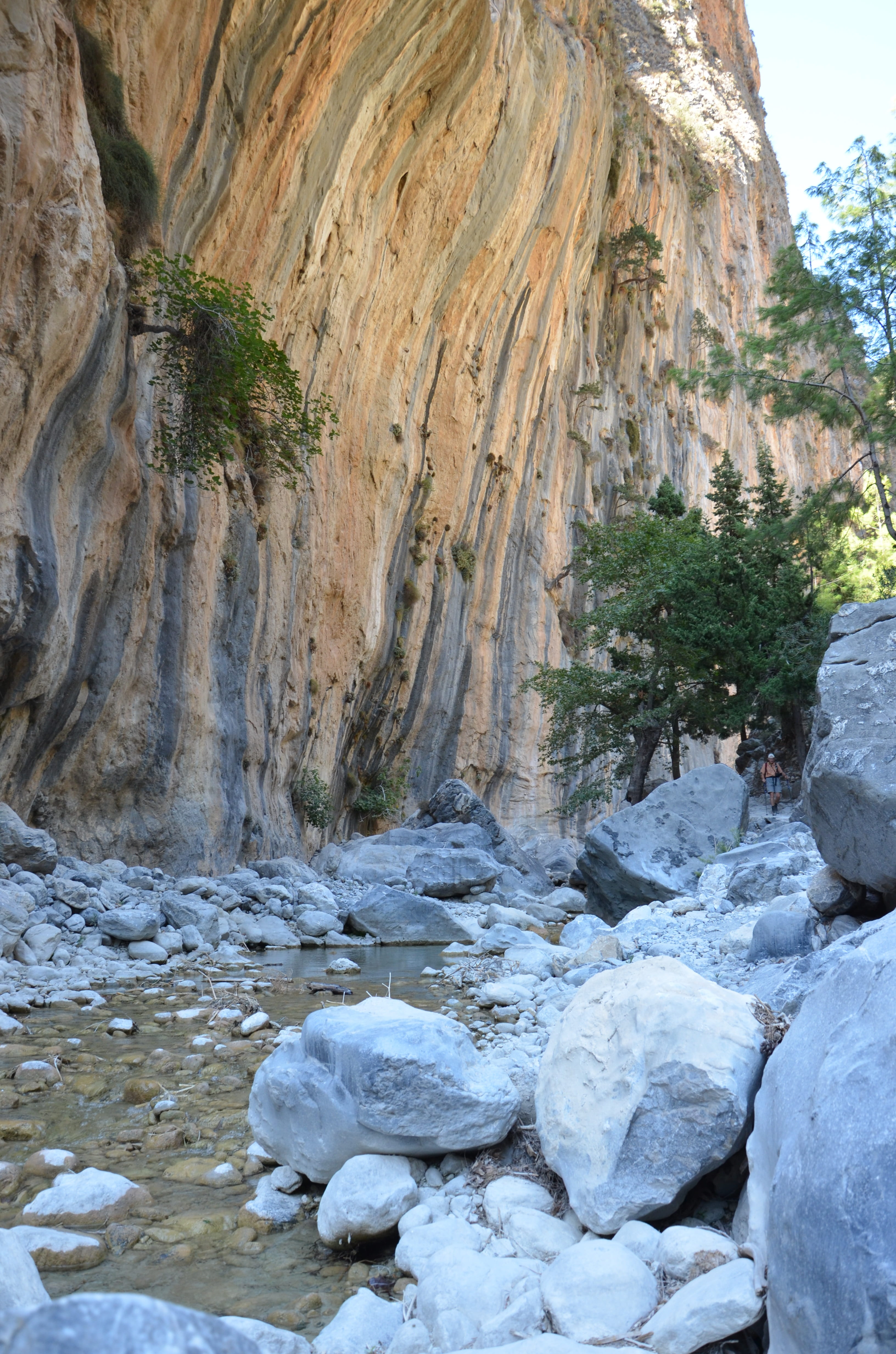 outdoors, tranquil scene, crete, formation, tranquility, nature, eroded, 4K, water, geology, samaria, rock, scenics - nature, mountain, rock - object, Phone HD Wallpaper