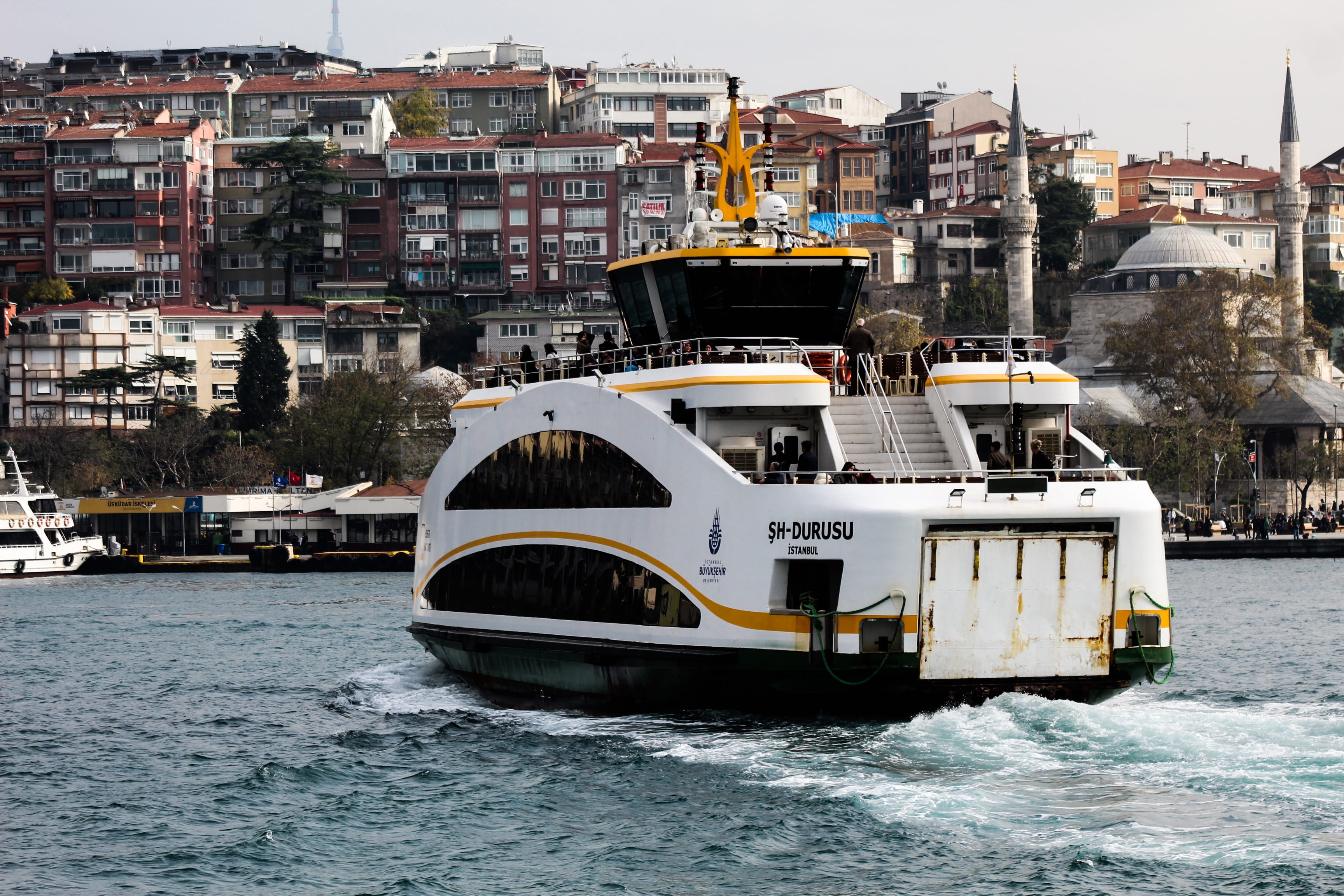 nautical vessel, built structure, architecture, day, passenger craft, city, water, istanbul, no people, sea, outdoors, cruise ship, cityscape, the ship of state, HD Wallpaper