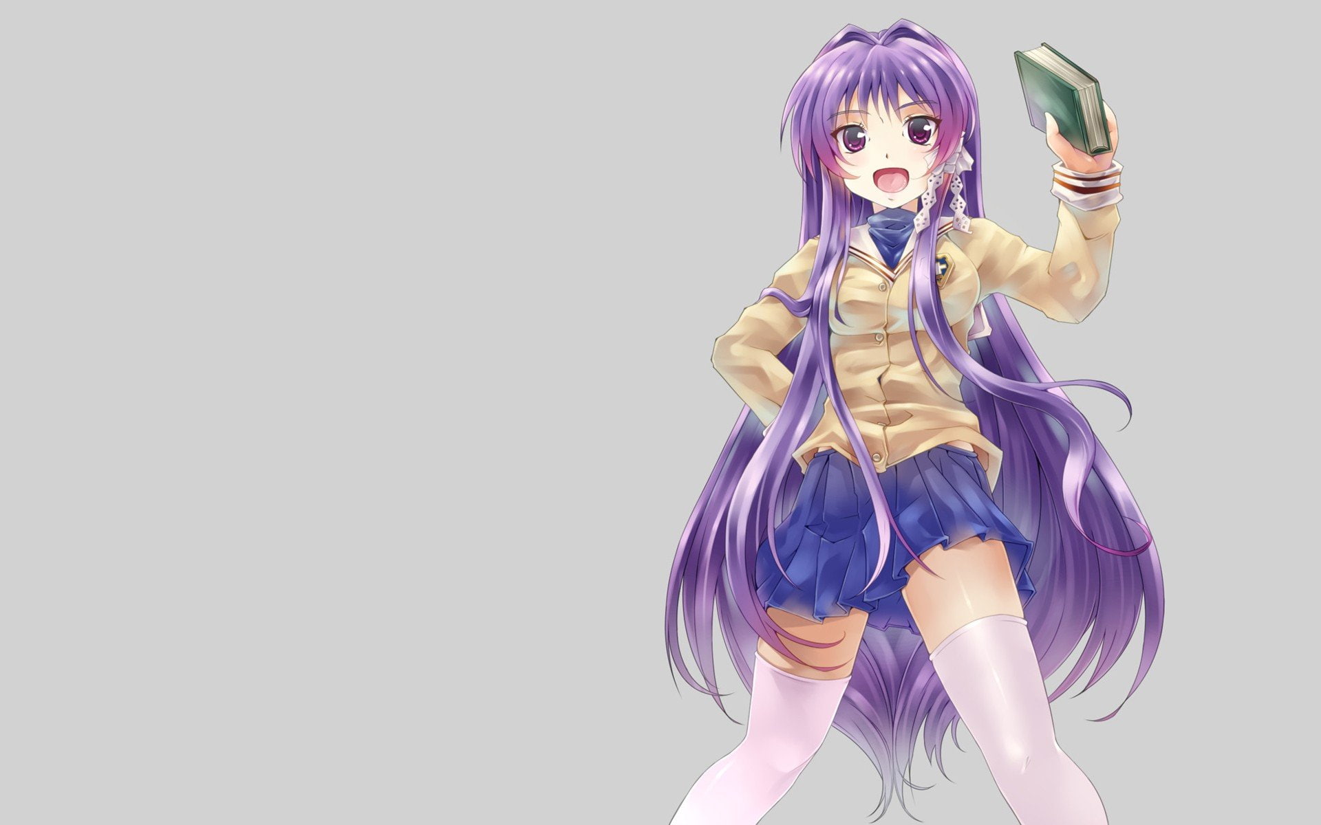 test Kyou, Please Ignore, Fujibayashi Kyou, 1080P, Clannad, anime, HD Wallpaper