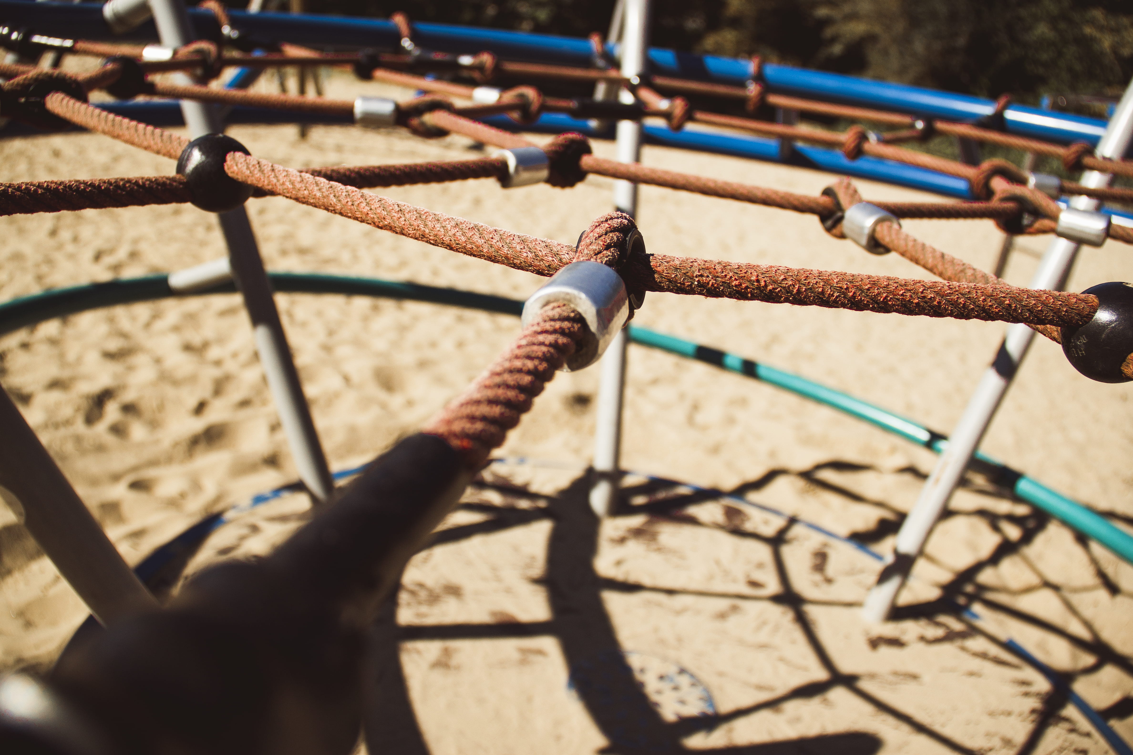 child, shadow, enschede-zuid, unrecognizable person, climb, jungle gym, blue, jungle, nature, holding, spiderweb, personal perspective, young, day, human body part, HD Wallpaper