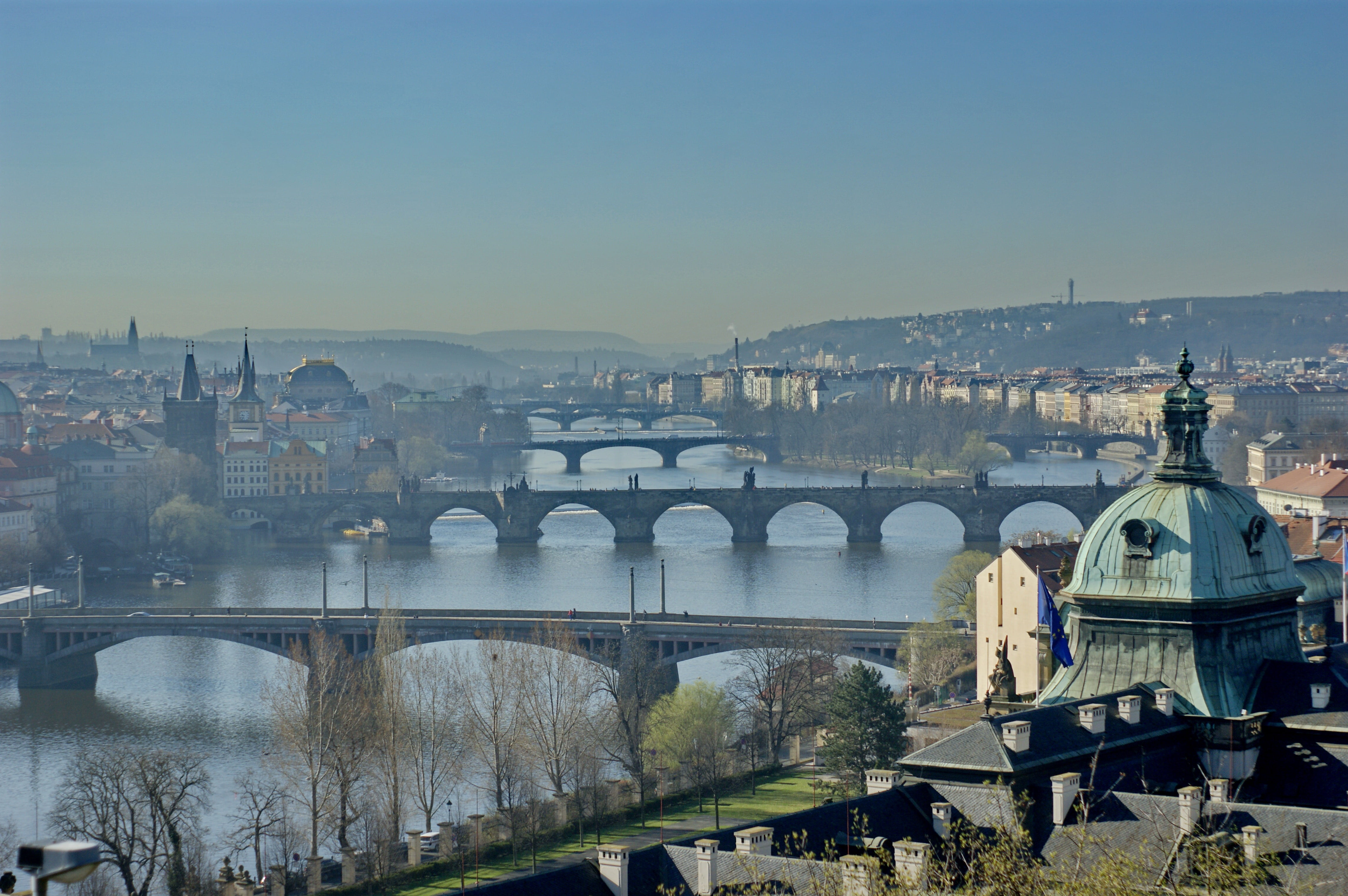 historical, europe, place of worship, aerial, outdoors, built structure, the past, architecture, religion, famous, clear sky, 4K, building, bridge - man made structure, HD Wallpaper