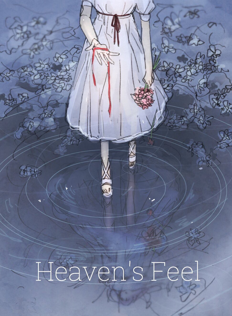 Fate/Stay Night, anime girls, Fate Series, fate/stay night: heavens feel, 720P, fan art, digital art, Matou Sakura, roses, white dress, Phone HD Wallpaper