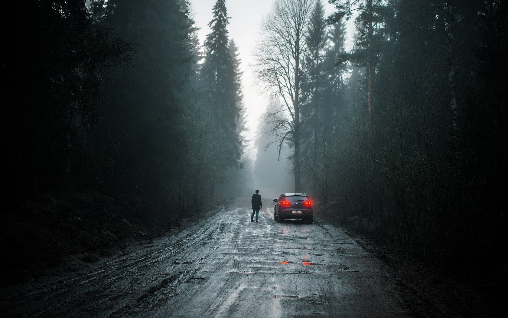 dark, road, car, people, 500px, Marat Safin, depth of field, 720P, HD Wallpaper