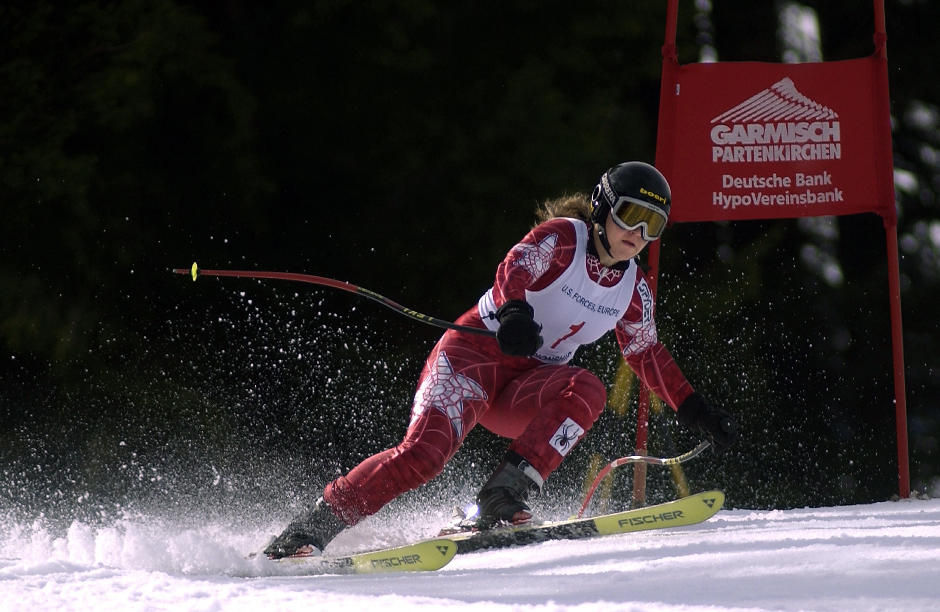 playing, warm clothing, ski-wear, fast, snow, red, skiing, wearing, mountain, lifestyles, winter, sport, winter sport, jumpsuit, full length, downhill, HD Wallpaper