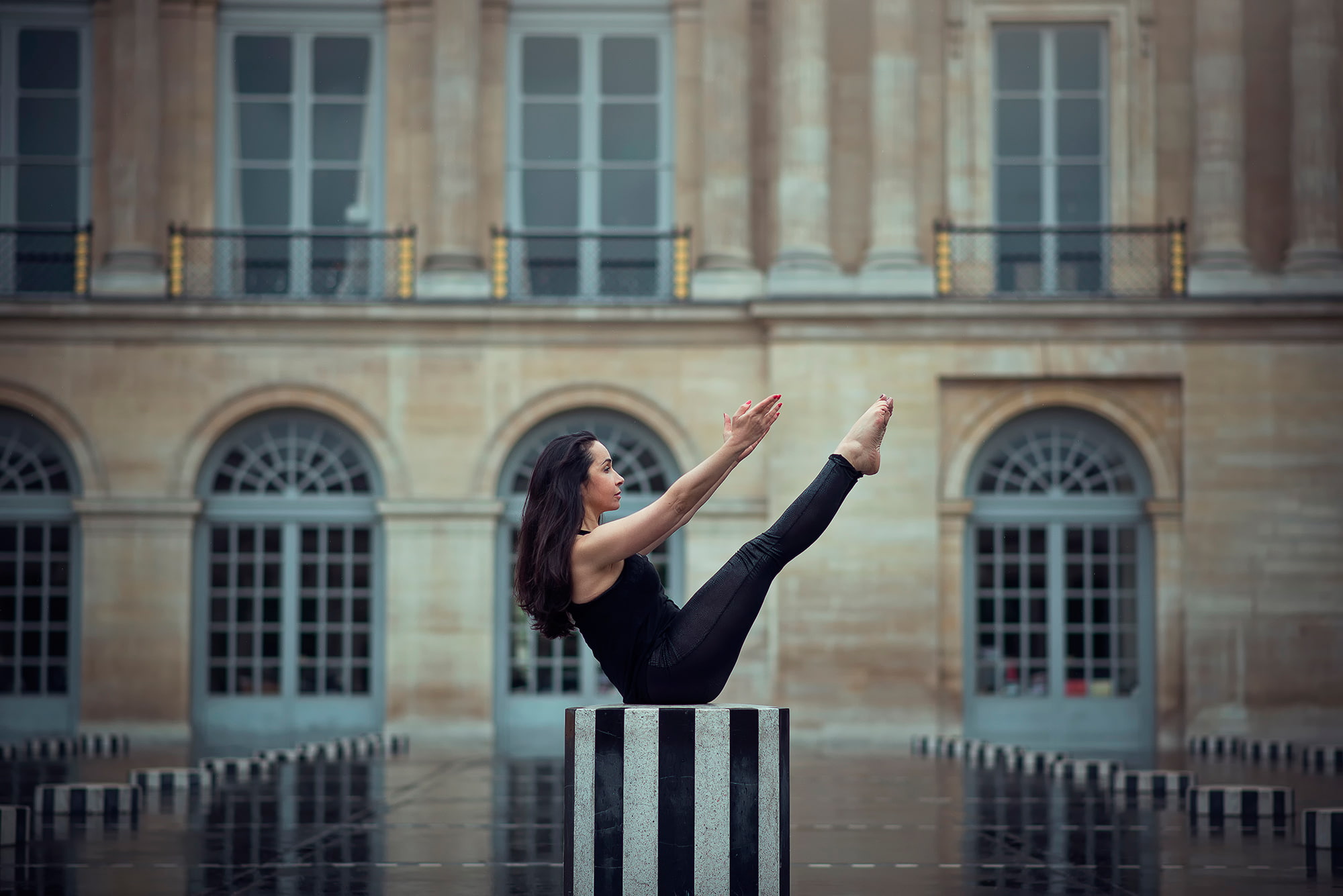 girl, pose, legs, Nat Alhister, the city, 1080P, HD Wallpaper