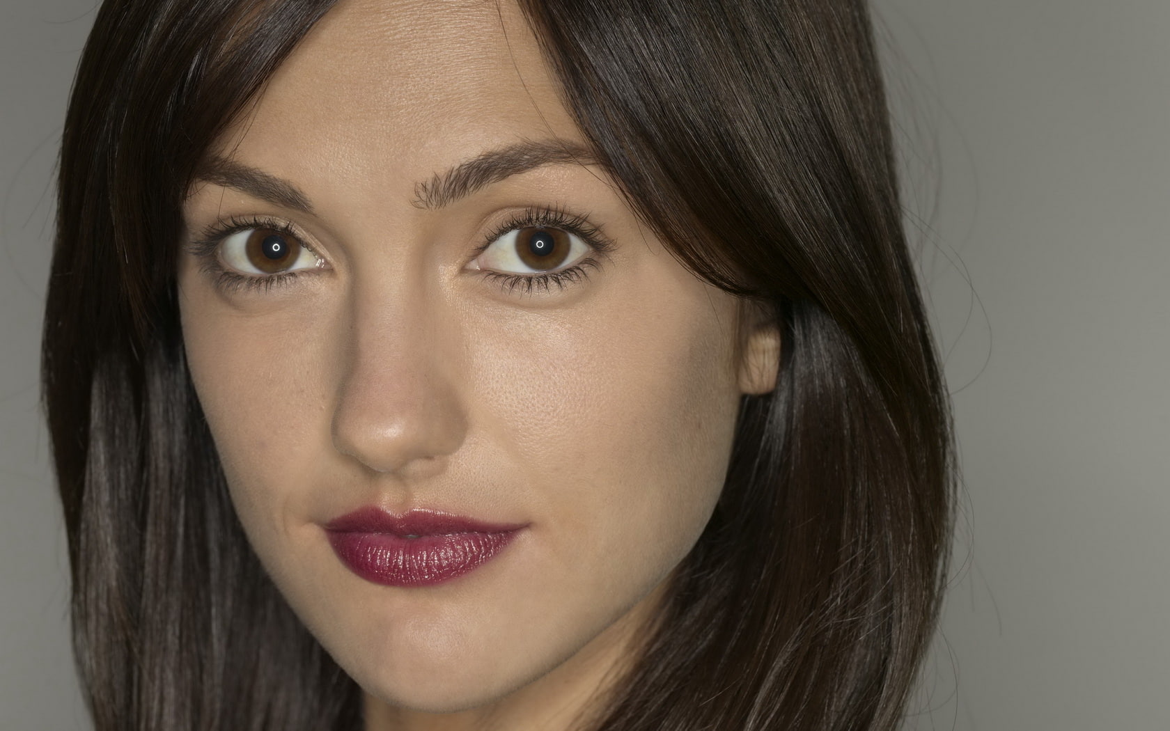 kelly, beauty, brunette, minka, eyes, girl, actress, 720P, woman, brown, HD Wallpaper