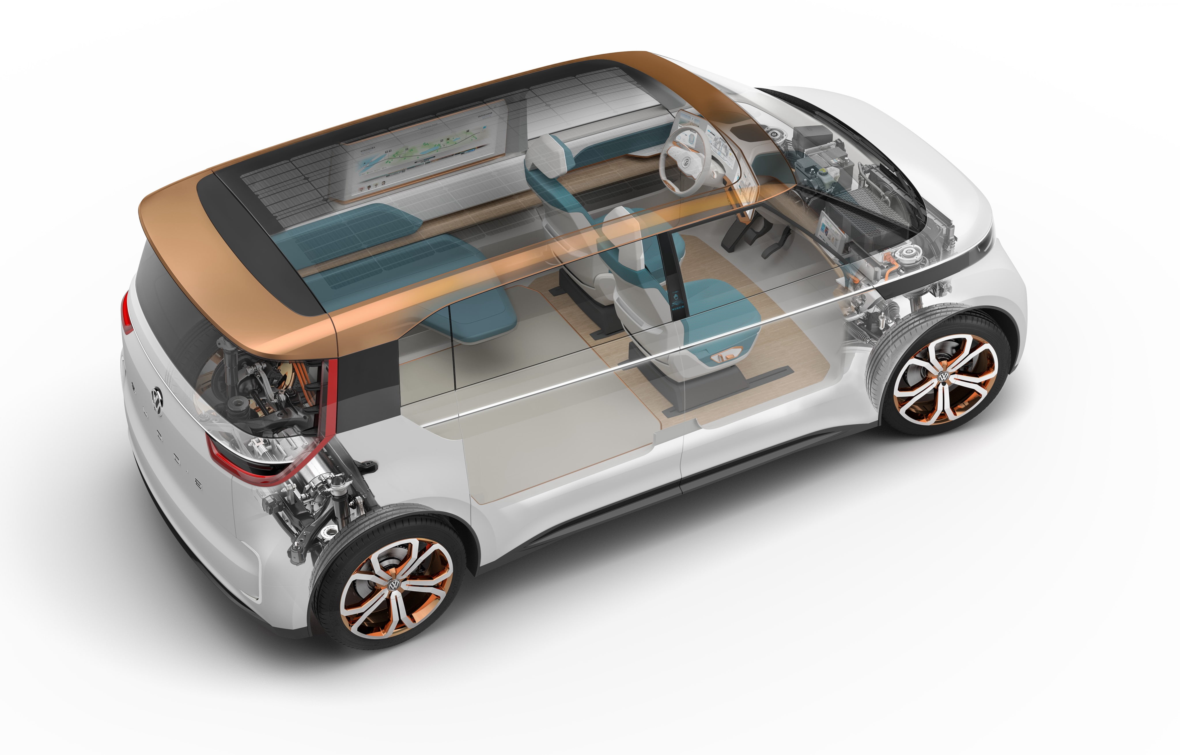 silver, electric microbus, 4K, Volkswagen BUDD-e, CES 2016, HD Wallpaper