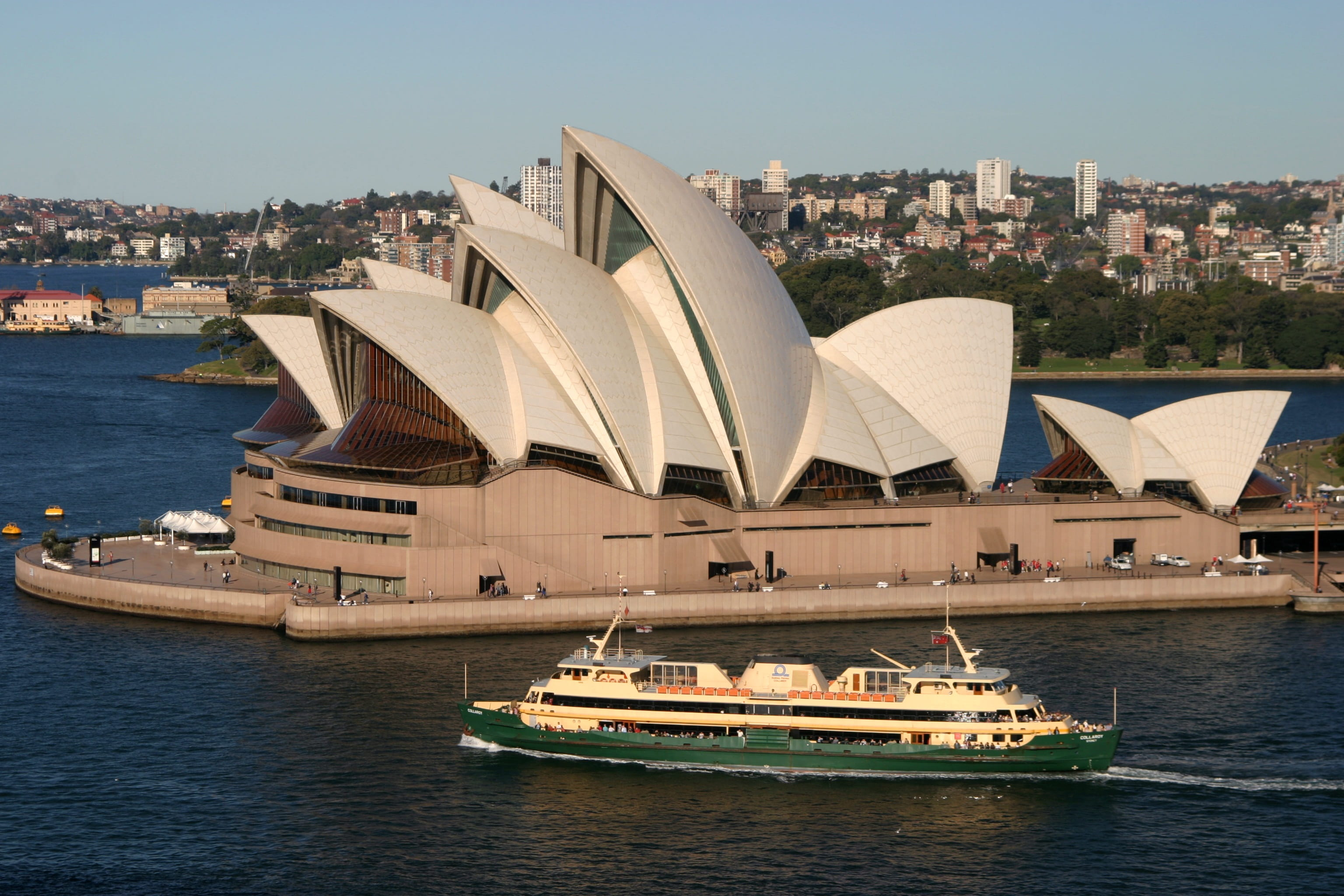 transportation, cityscape, passenger craft, sydney, tourism, mode of transportation, house, australia, harbour, modern, office building exterior, arts culture and entertainment, HD Wallpaper