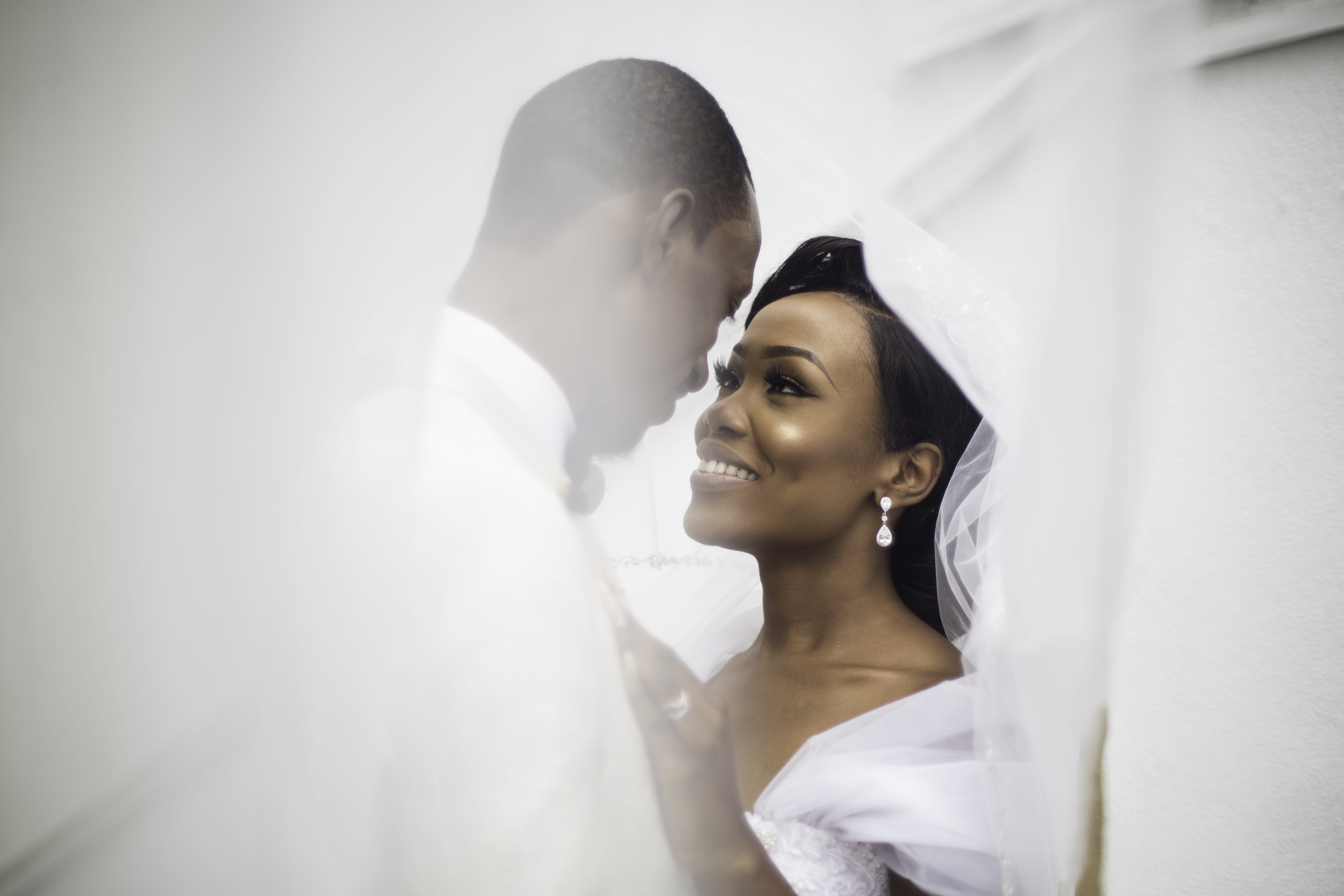 indoors, couple, beauty, newly, wedding, 5K, portrait, two people, love, people, beautiful woman, headshot, young adult, couple - relationship, focus, HD Wallpaper