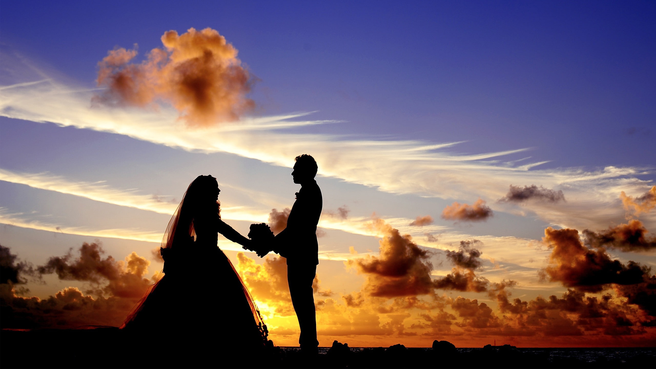 Newly, couple, Married, 2K, 4k pics, HD Wallpaper