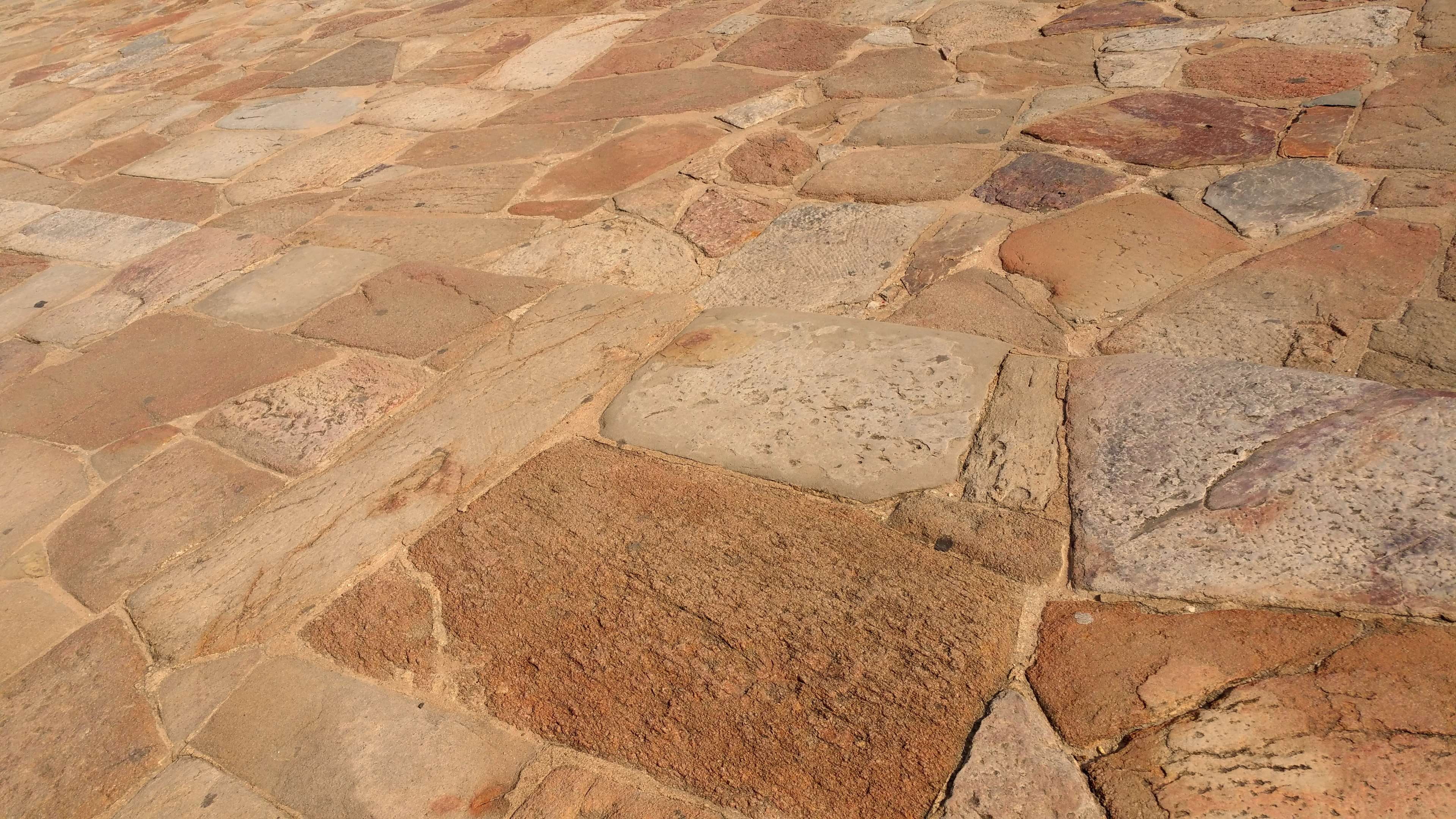 rockyscape, tiled, stone material, nature, architecture, brown, backgrounds, clean, arid climate, path, 4K, rock, walkway, built structure, tranquility, HD Wallpaper