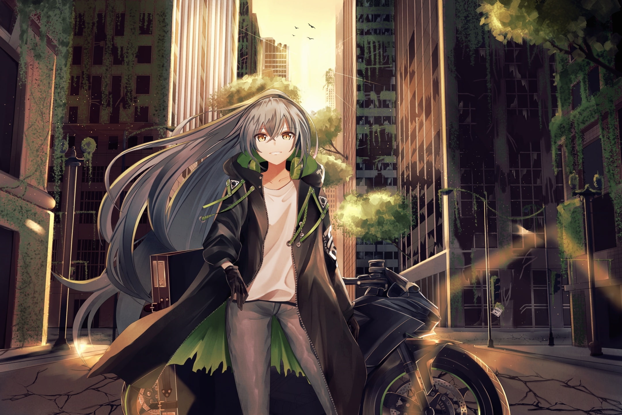 architecture, apocalypse, outdoors, lifestyles, transportation, beauty, young women, built structure, looking at camera, girls frontline, women, one person, HD Wallpaper