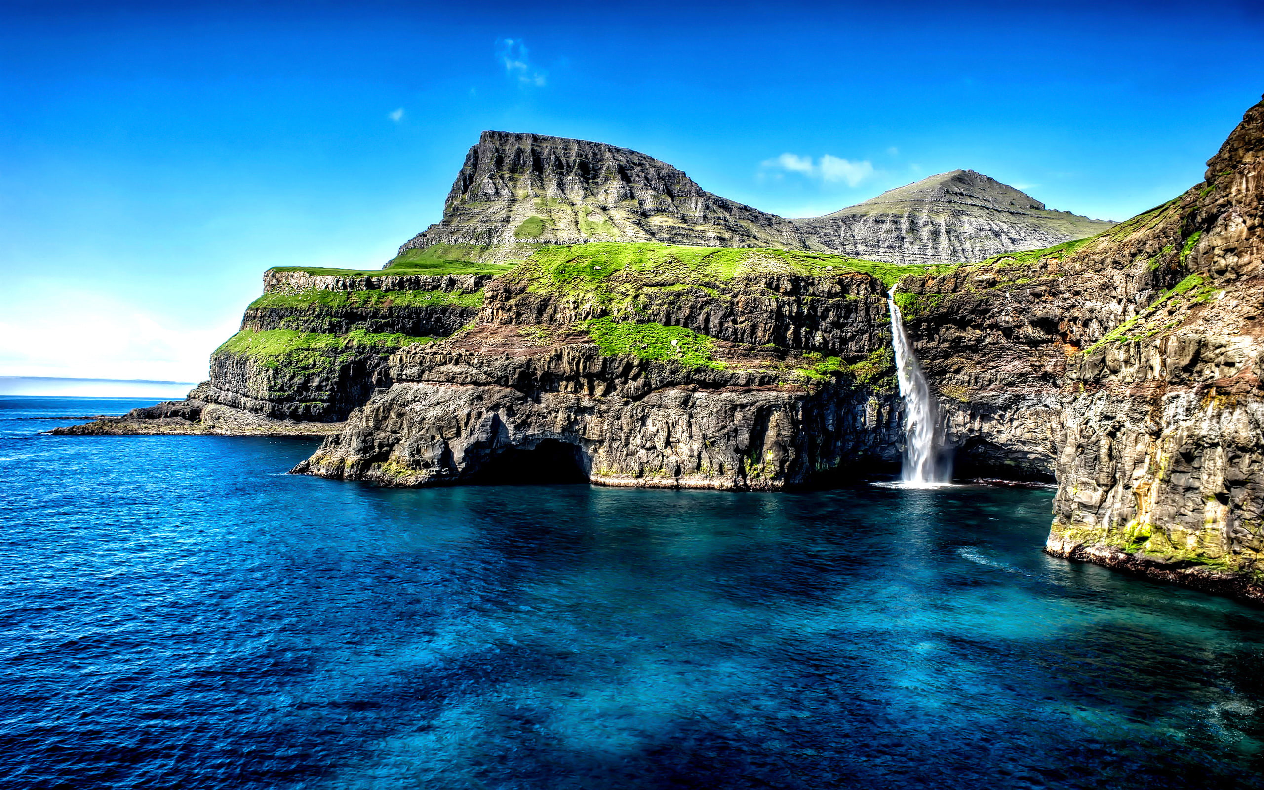 Hawaii, Islands, 2K, Waterfall, HD Wallpaper