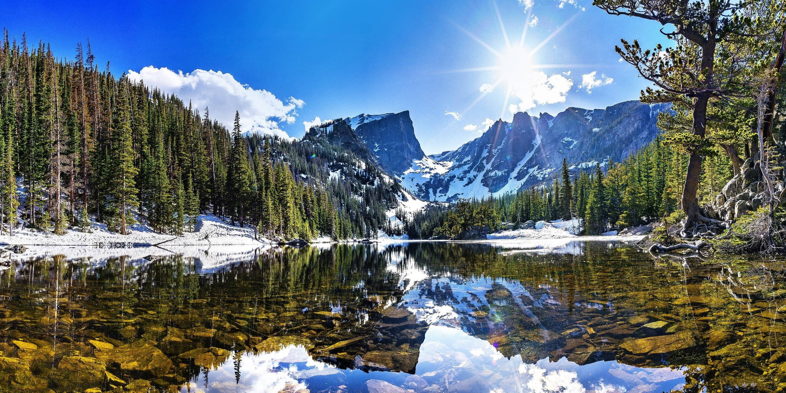 scenic, water, calm, peaceful, landscape, 2K, reflection, HD Wallpaper