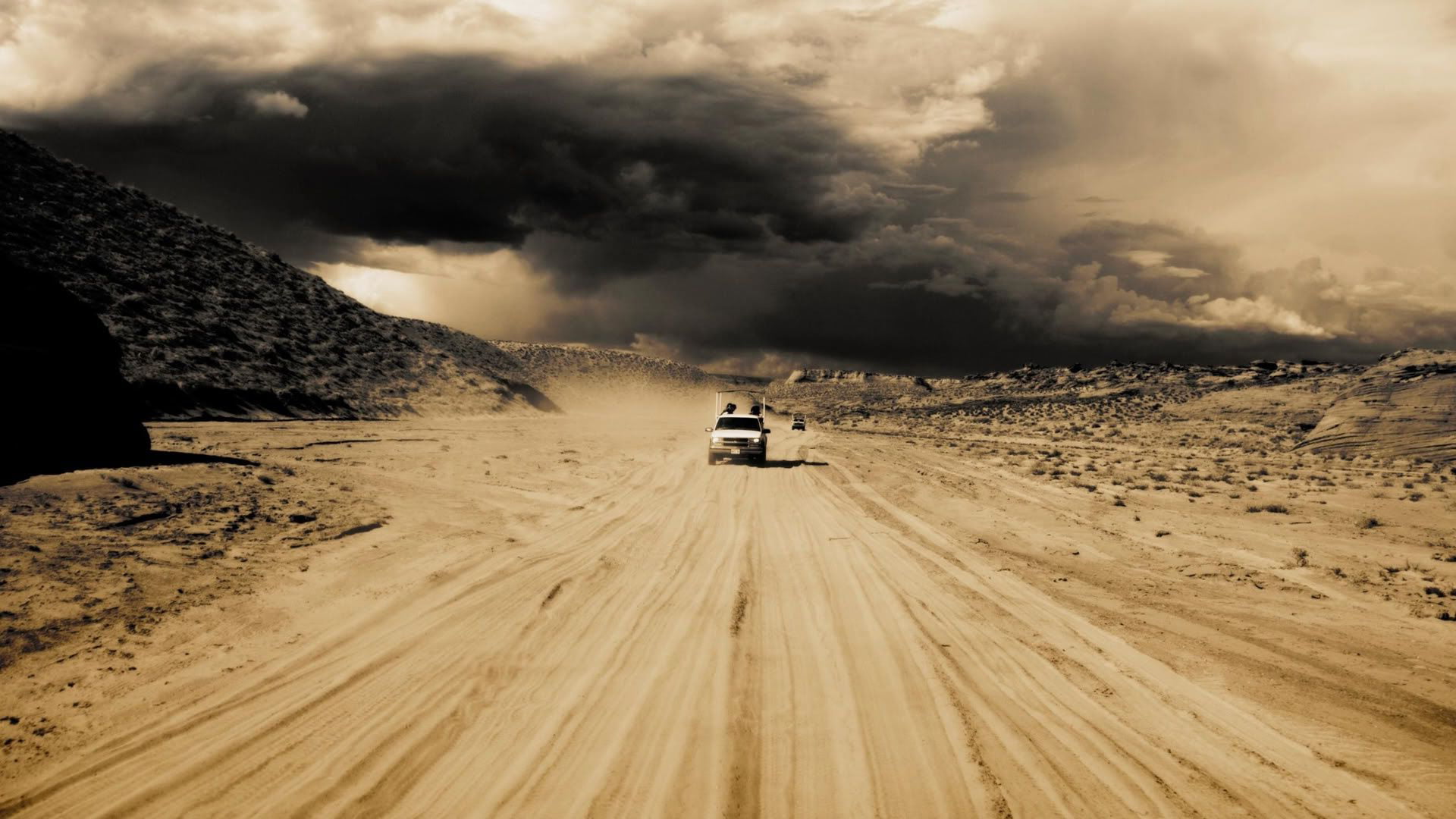 horizon, dust, hot, dunes, sun, mountain, sports utility vehicle, scenic, wheel, motion, car, driving, wave, coast, journey, beach, outdoor, outdoors, transportation, HD Wallpaper