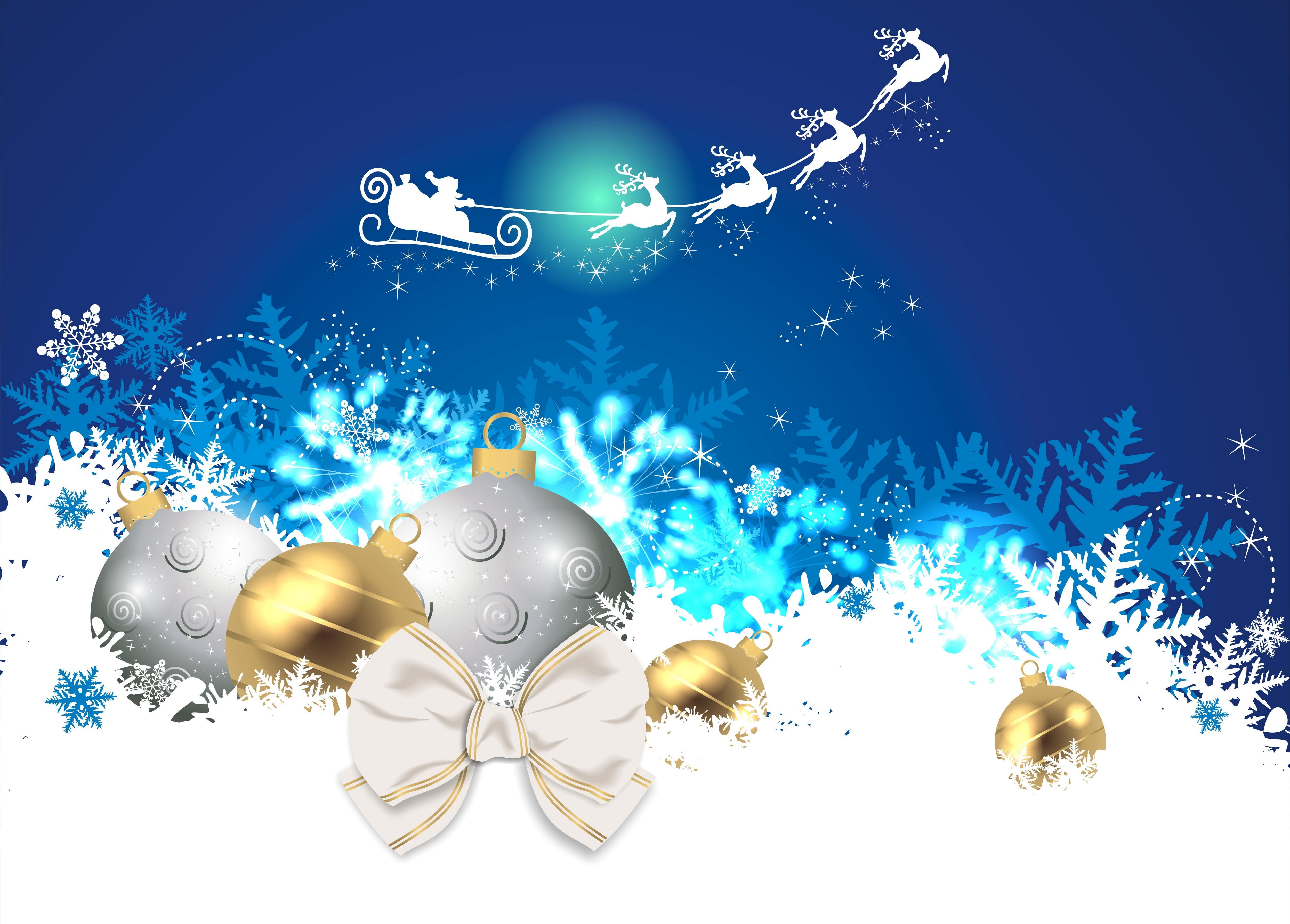 copy space, gold, baubles, holiday, art and craft, nature, deer, celebration, low angle view, tree, no people, 4K, sleigh, human representation, sphere, HD Wallpaper