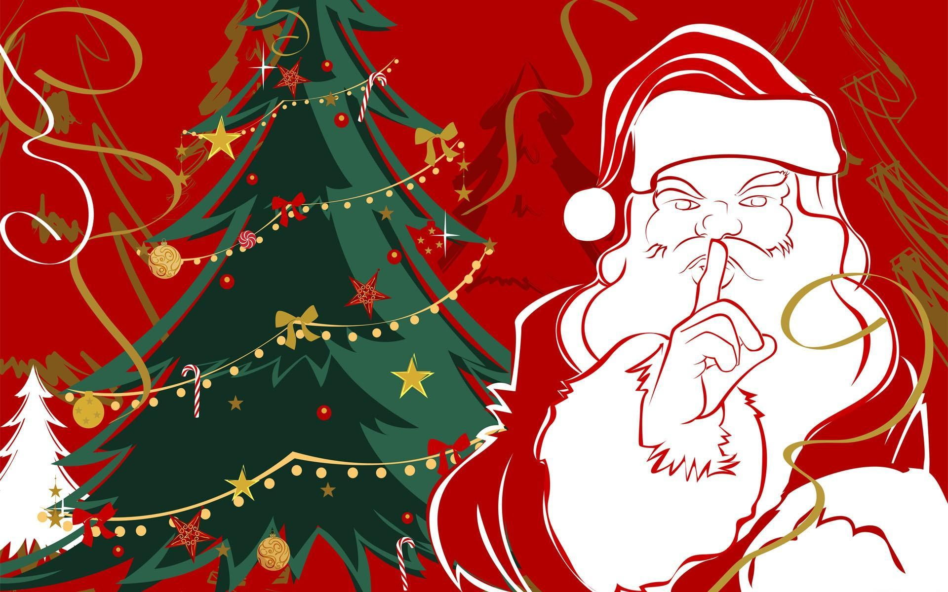 holiday, santa claus, tree, 1080P, christmas, quiet, claus, santa, hand, HD Wallpaper
