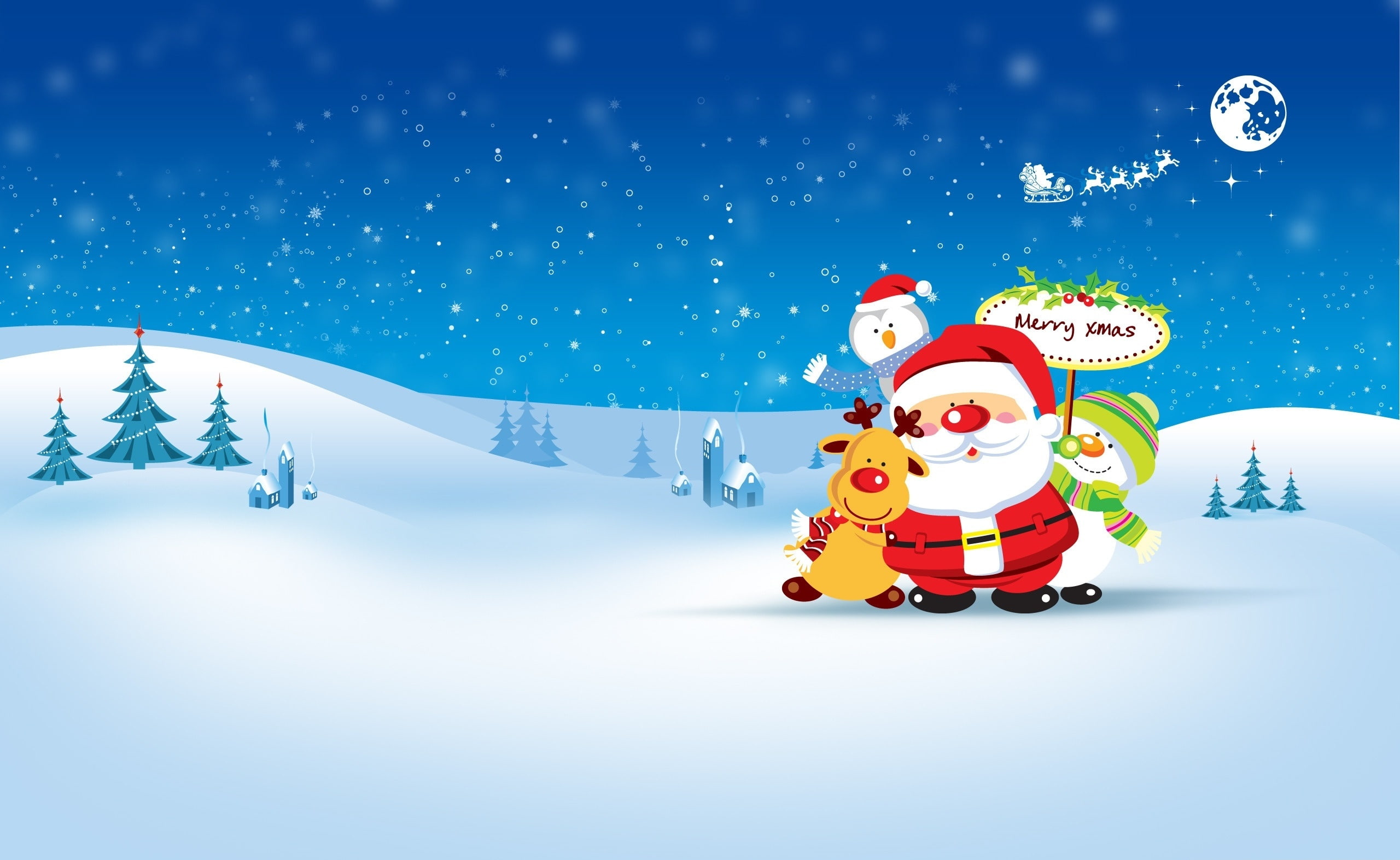 nature, sled, christmas ornament, white color, santa claus, santa, men, Christmas, snow, red, snowing, winter holidays, cold temperature, claus, Holidays, HD Wallpaper