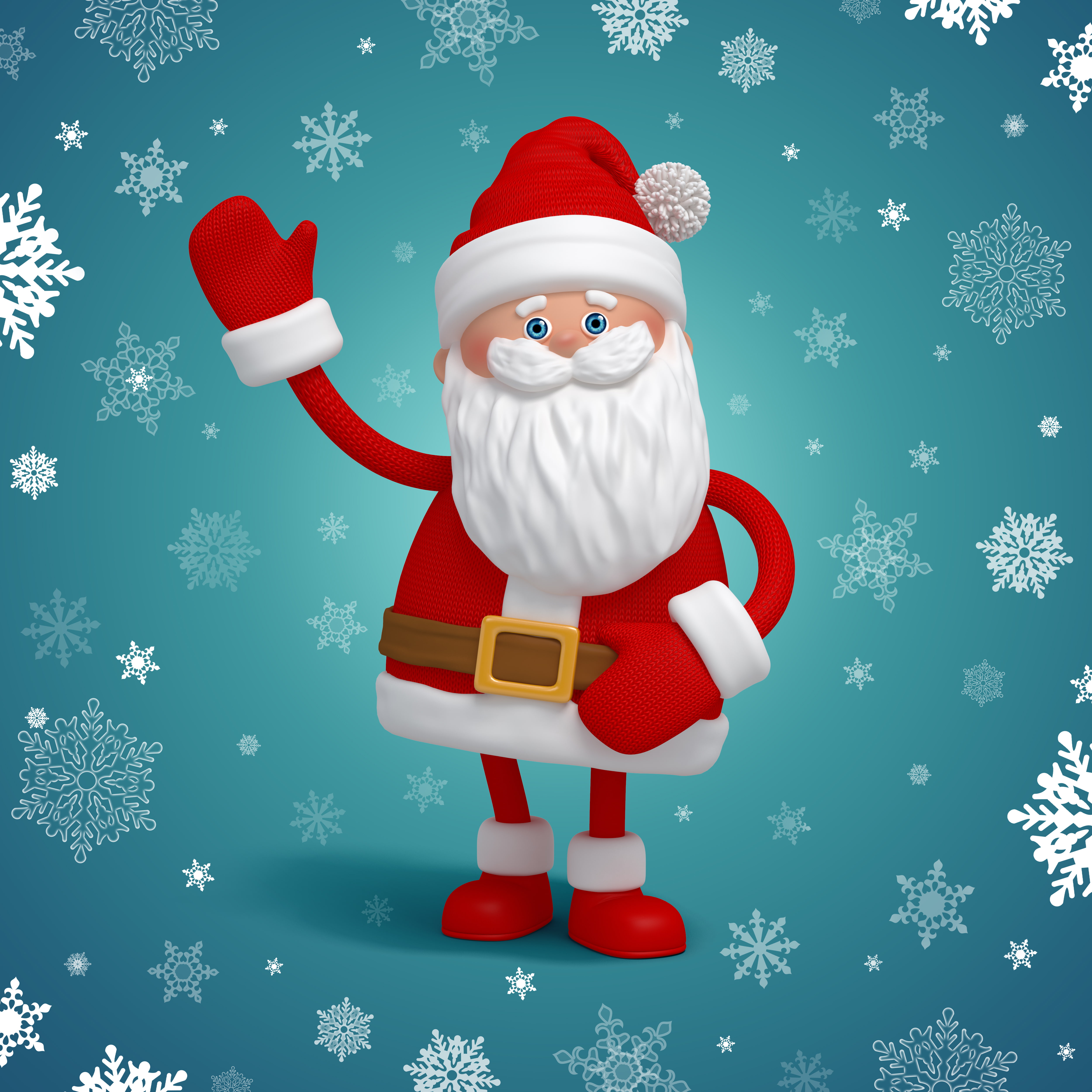 cute, toy, new Year, childhood, clip, december, Santa Claus, blue, celebration, cheerful, happiness, cartoon, snowflake, christmas ornament, greeting, Christmas, Phone HD Wallpaper