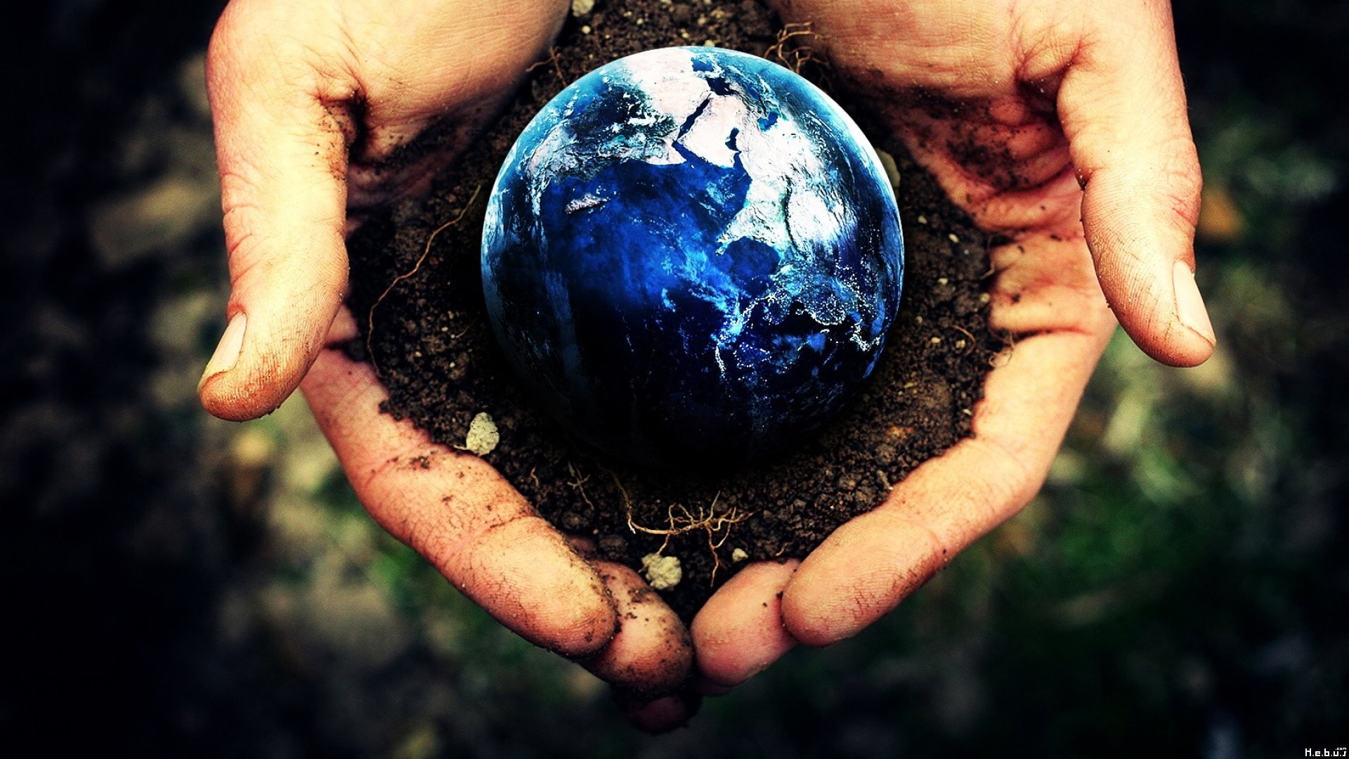 art, hd, photomanipulations, photography, x, earth, terra, world, focus, 1080P, abstract, hands, HD Wallpaper