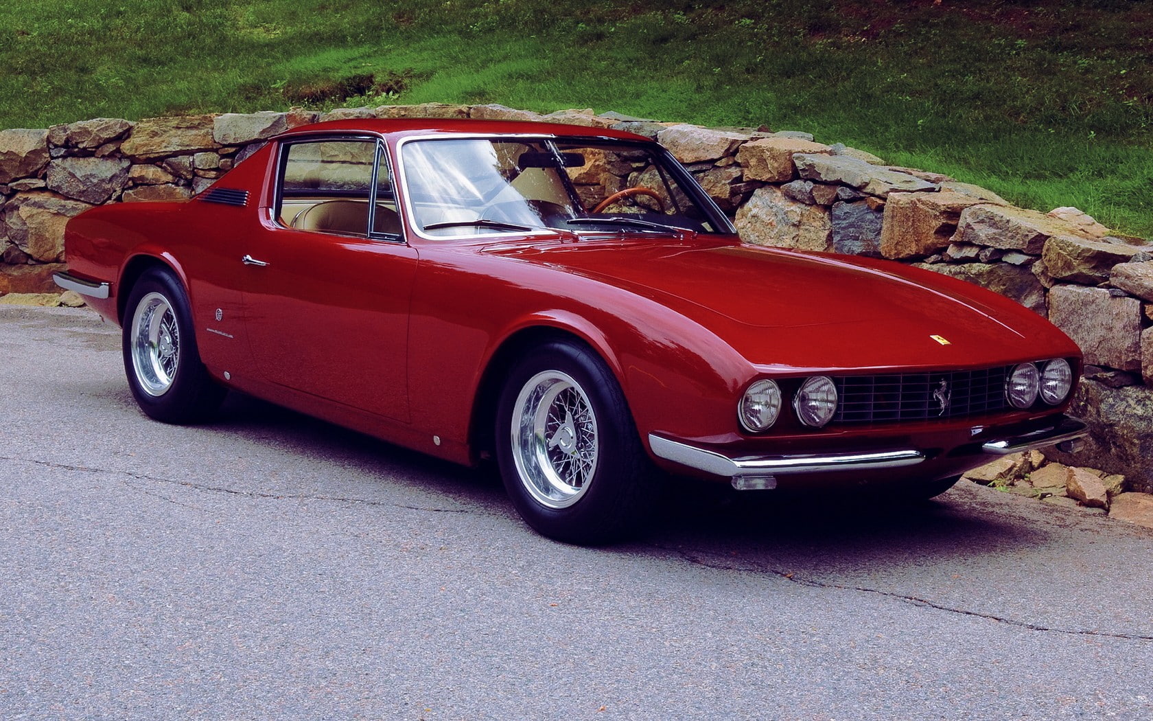 Ferrari, 720P, hd, x, photomanipulation, old, cars, artwork, italy, art, HD Wallpaper