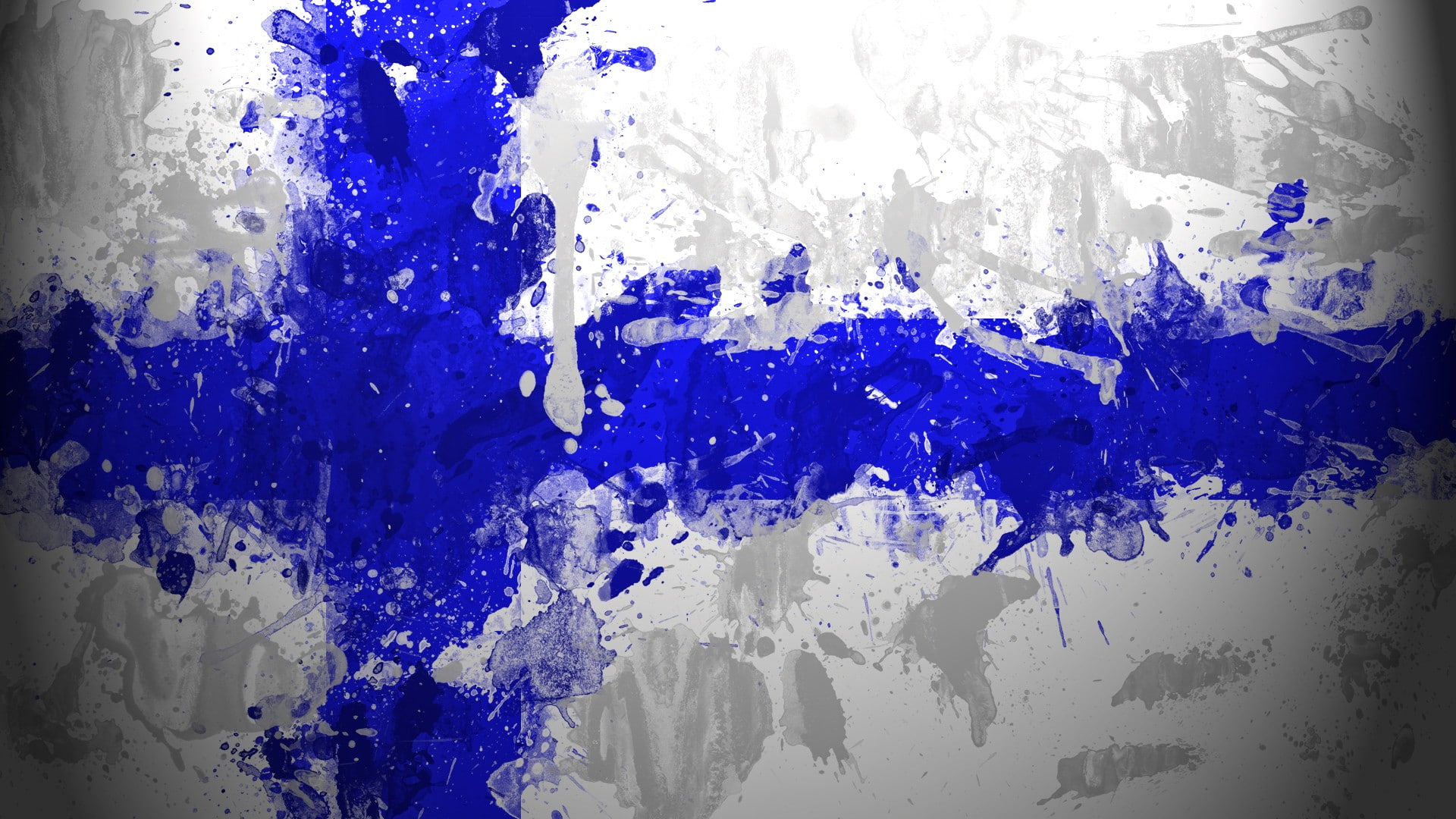 Flag, Paint Splatter, Suomi, Finland, 1080P, HD Wallpaper