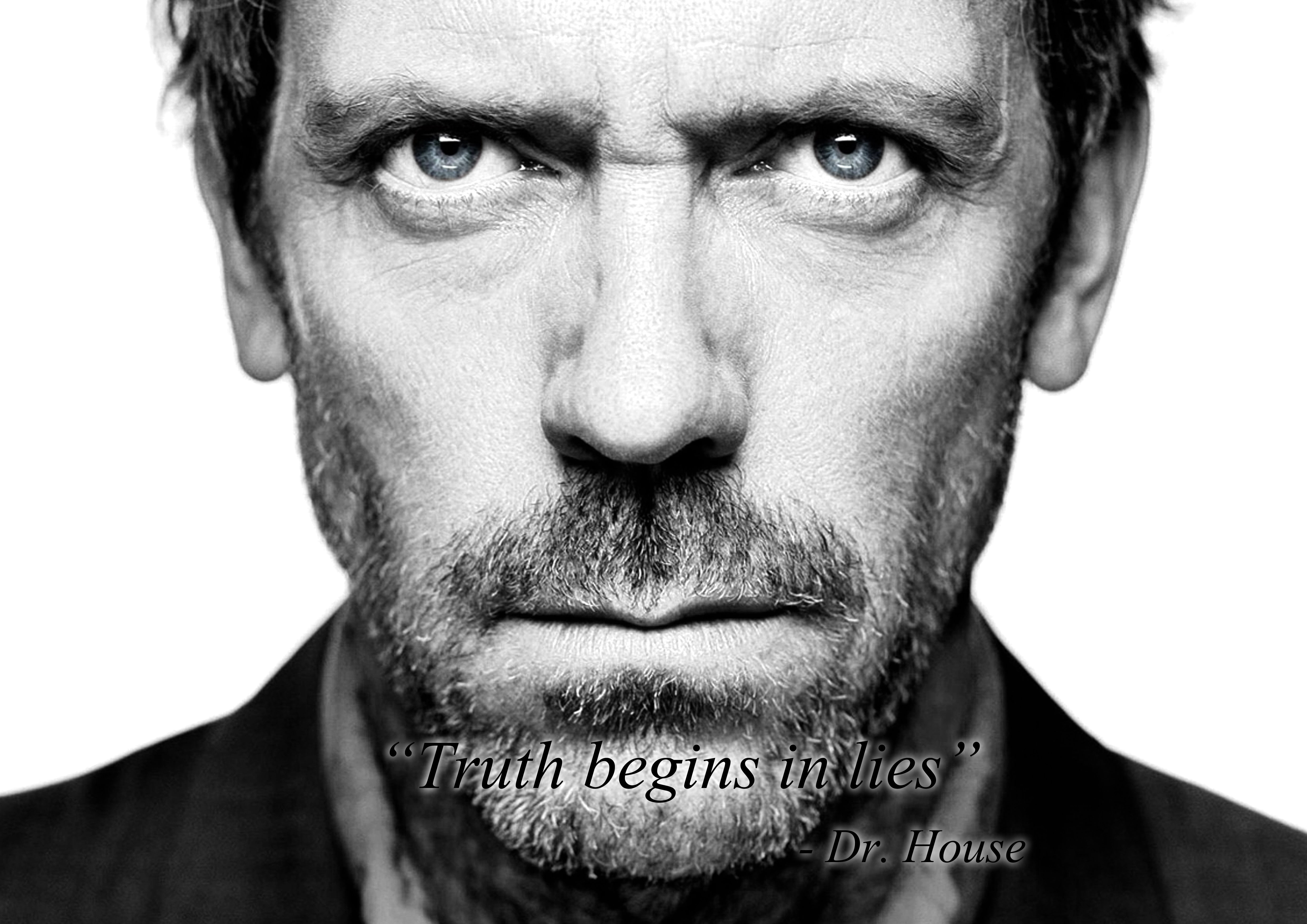 x, laurie, monochrome, actors, art, 4K, hd, faces, people, hugh, Quotes, dr, house, men, HD Wallpaper
