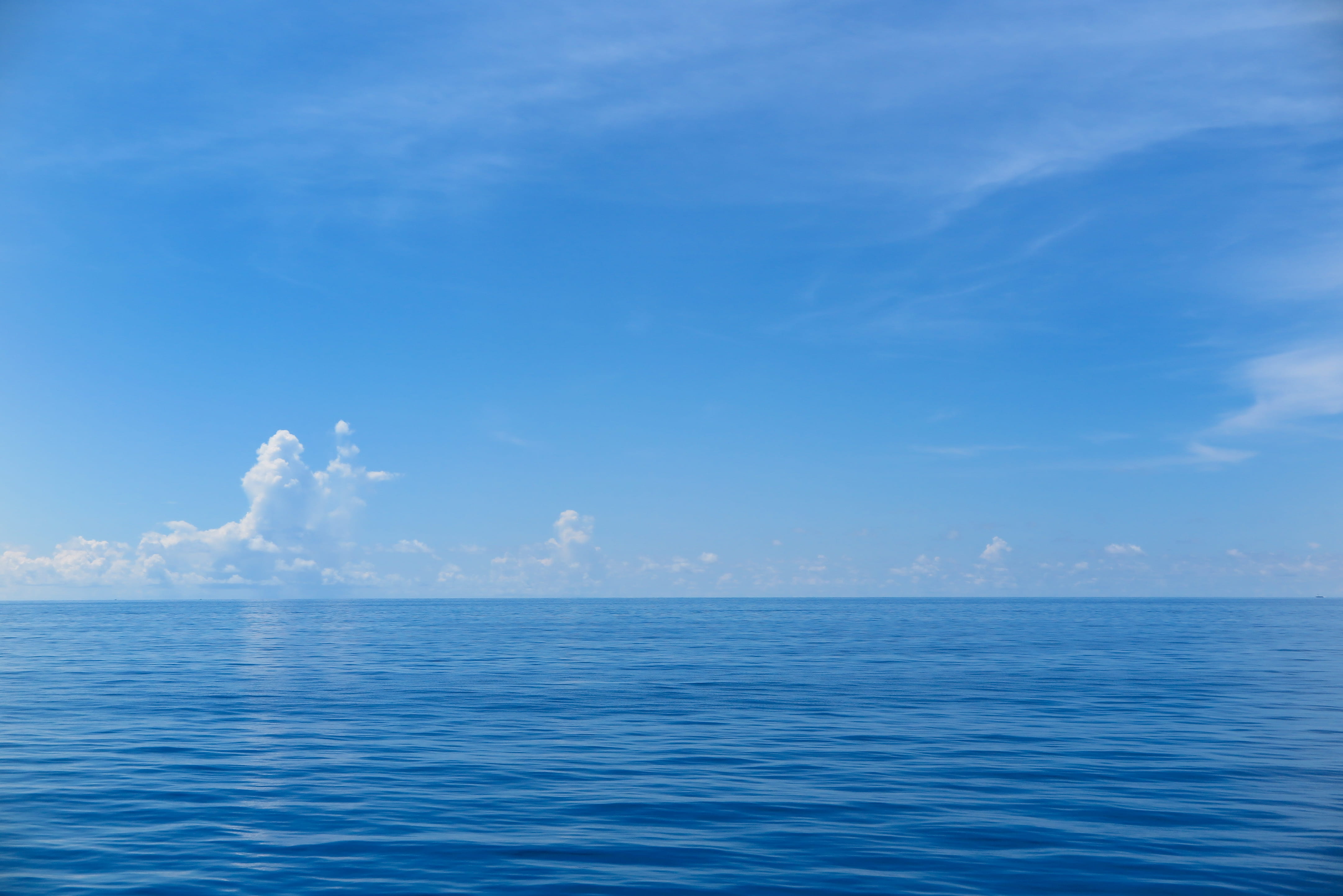 tranquility, 4K, outdoors, waterfront, tranquil scene, scenics - nature, okinawa, horizon, horizon over water, cloud - sky, seascape, sky, idyllic, clouds, HD Wallpaper