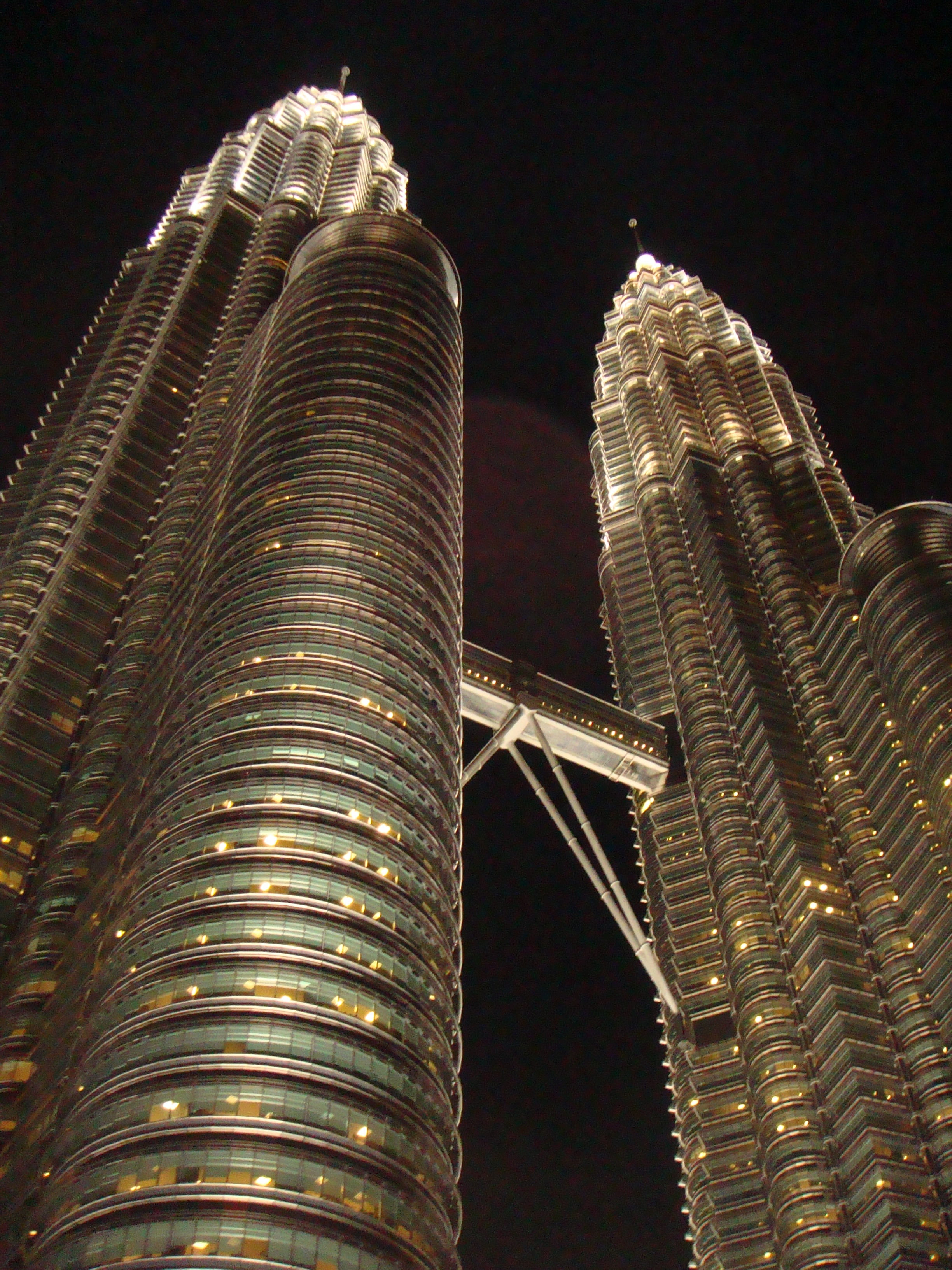 cityscape, illuminated, tourism, sky, financial district, night, office building exterior, low angle view, malaysia, city, built structure, Chrysler Building, Phone HD Wallpaper