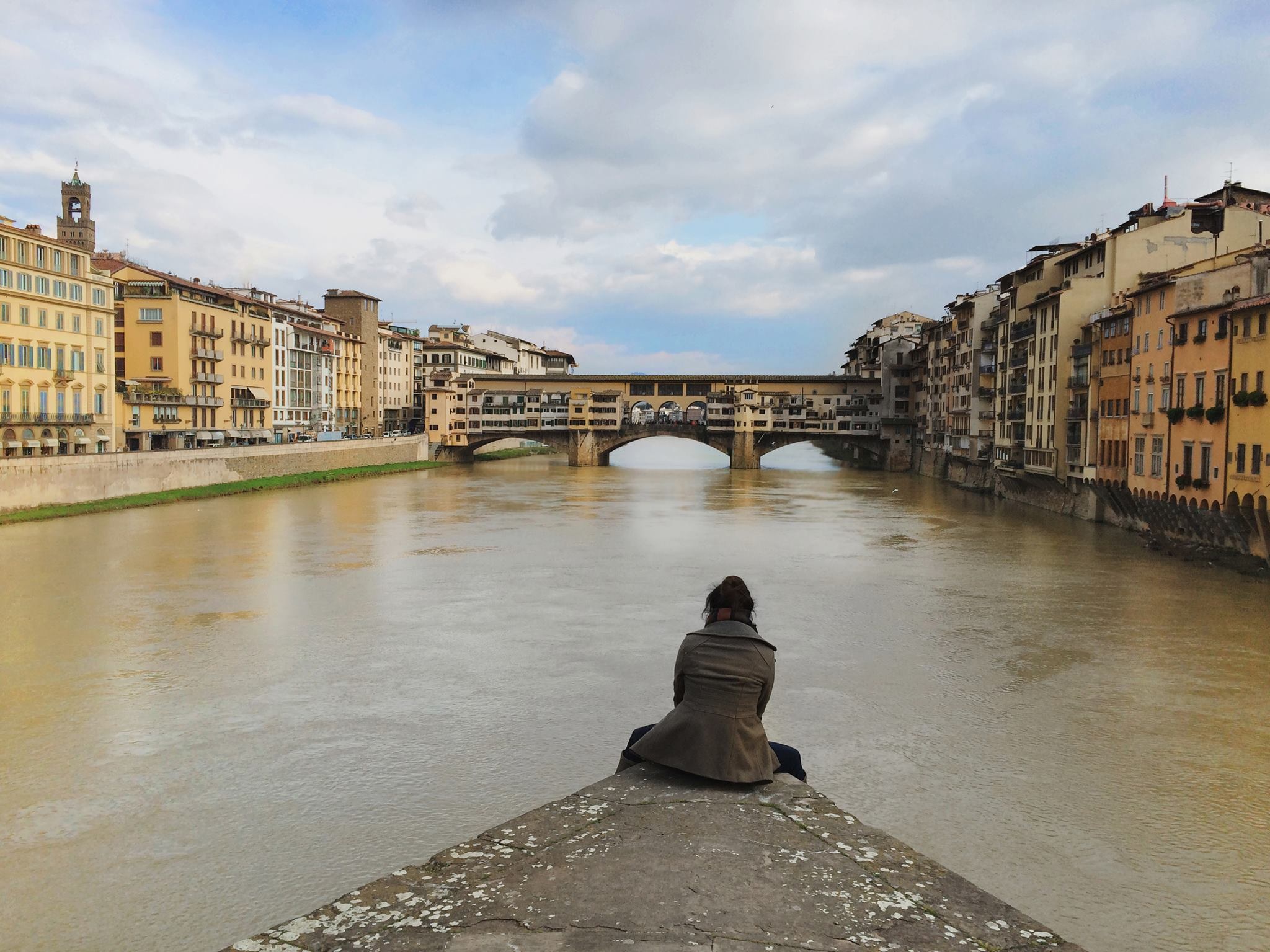 adult, lifestyles, journey, girl, pursuit, building exterior, water, real people, sky, cloud - sky, travel, architecture, traveler, italy, arch, canal, HD Wallpaper