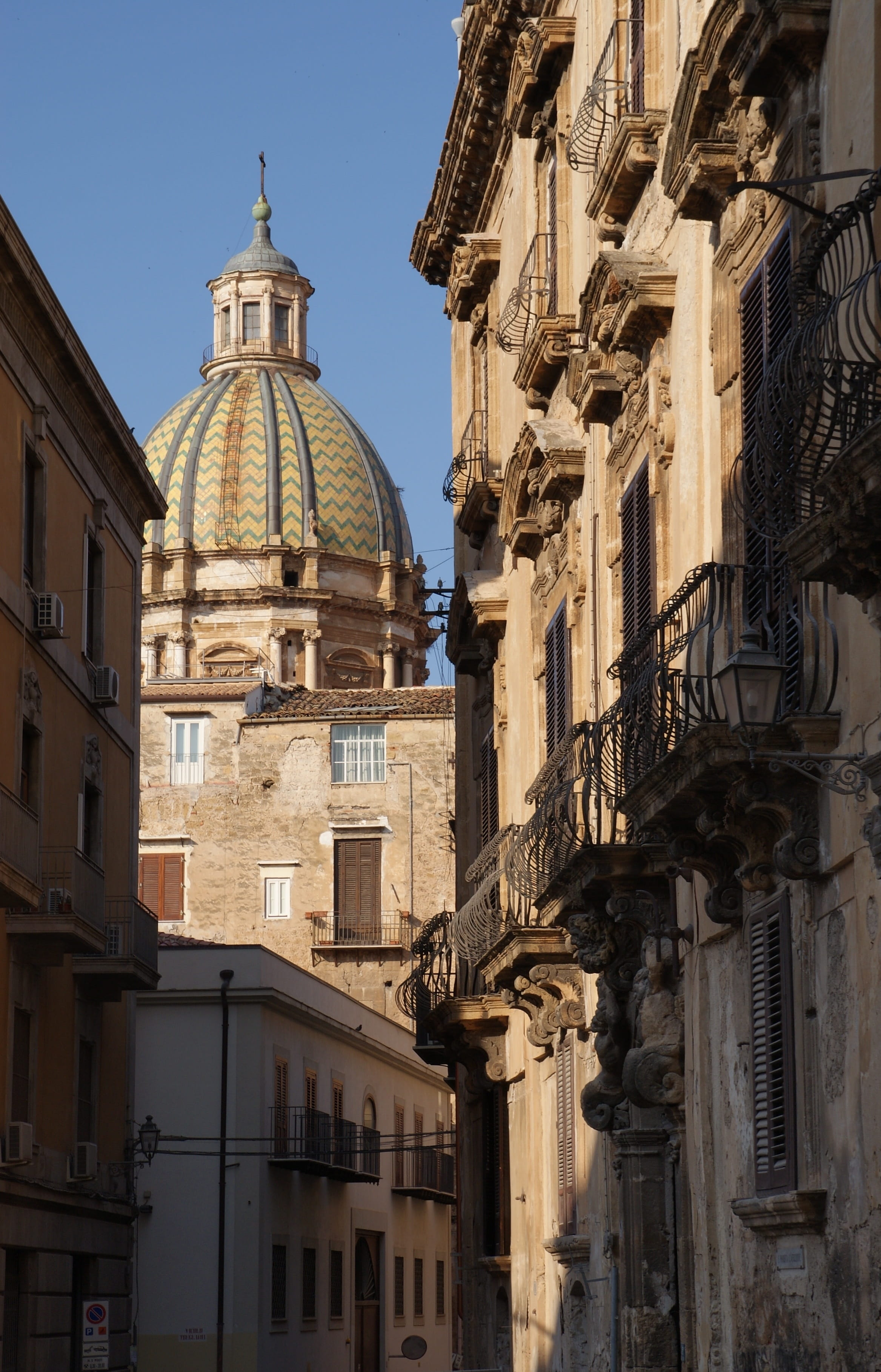 the past, belief, place of worship, spirituality, nature, sky, building, city, 2K, old, religion, clock, low angle view, the dome, italy, palermo, built structure, Phone HD Wallpaper