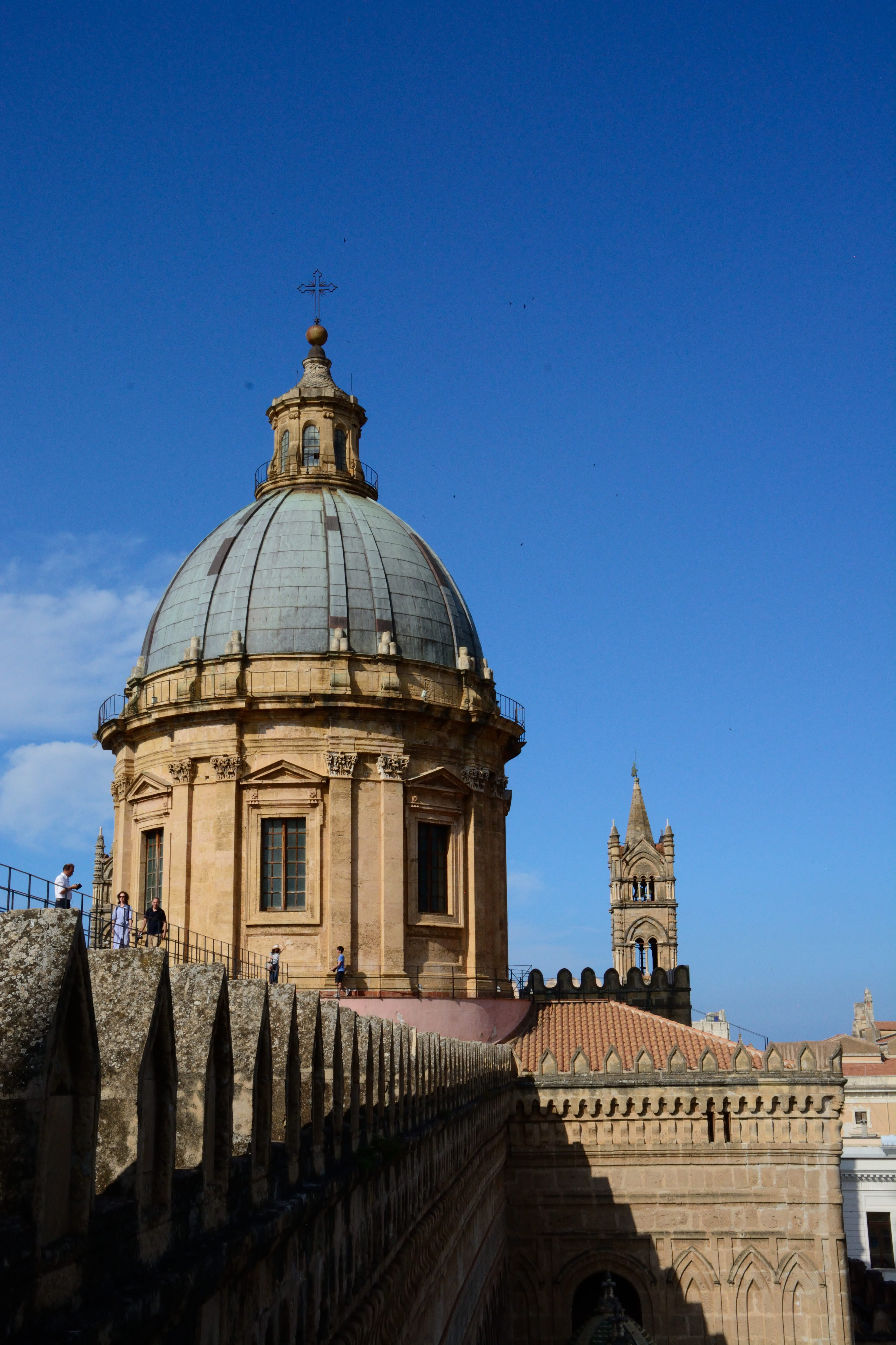 belief, history, spire, architecture, travel, outdoors, spirituality, dome, sky, renaissance, blue, religion, italy, palermo, no people, cathedrale, clear sky, Phone HD Wallpaper