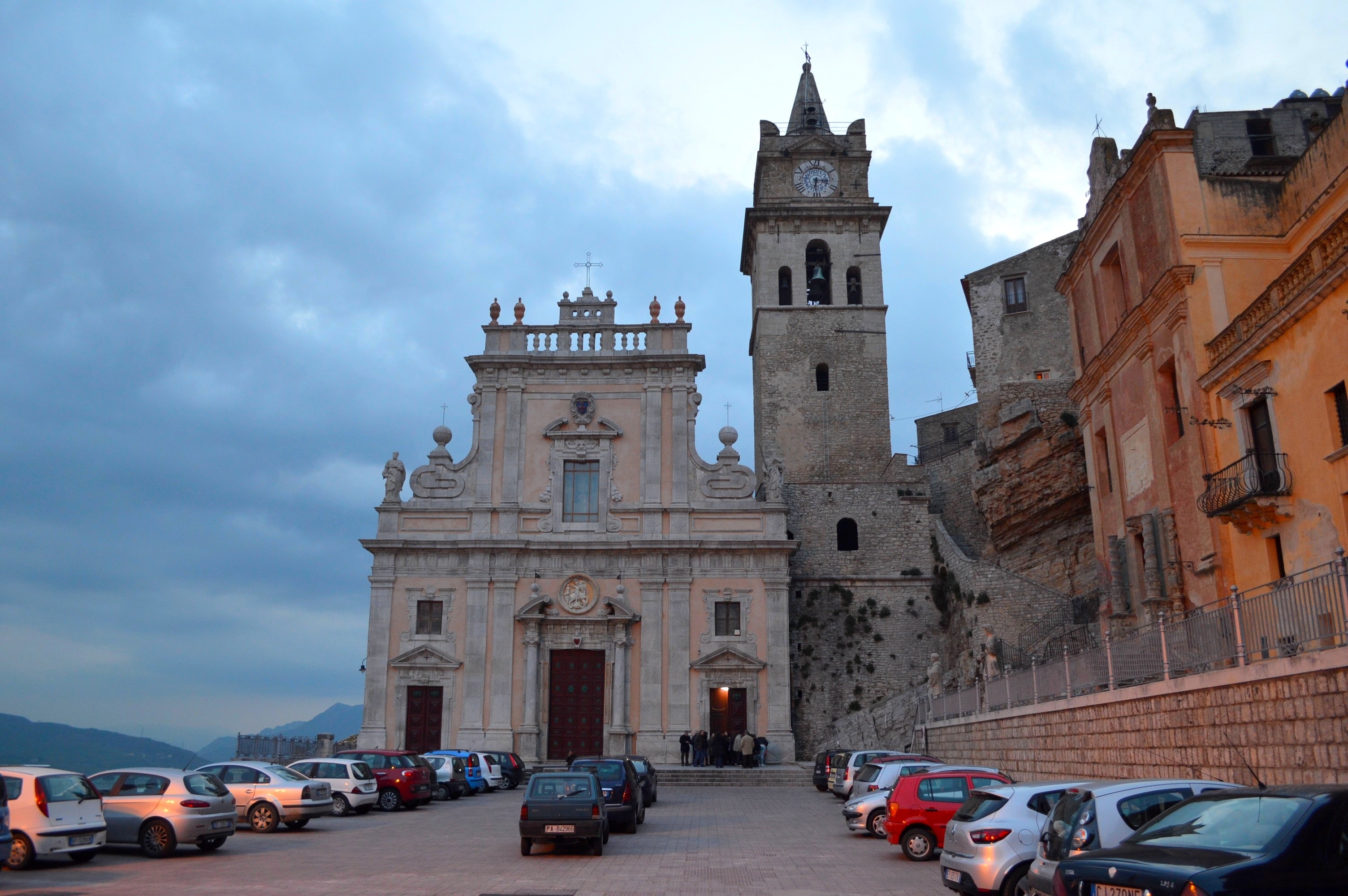 palermo, transportation, italy, cityscape, caccamo, sky, church, building exterior, religion, place of worship, mode of transportation, tower, travel destinations, HD Wallpaper